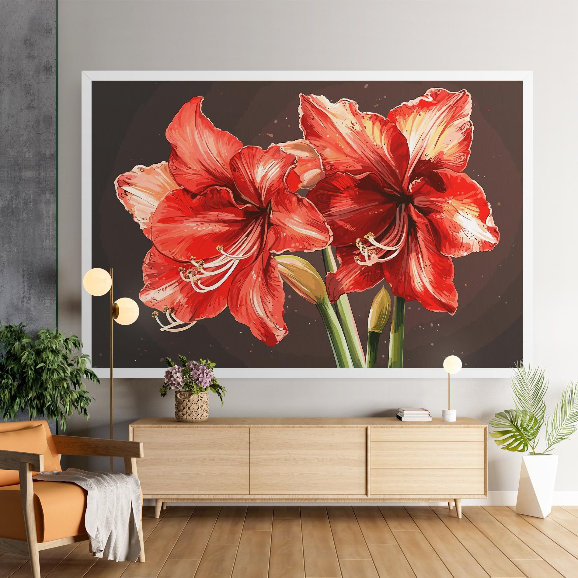 Orange Pretty Lily mockup 9