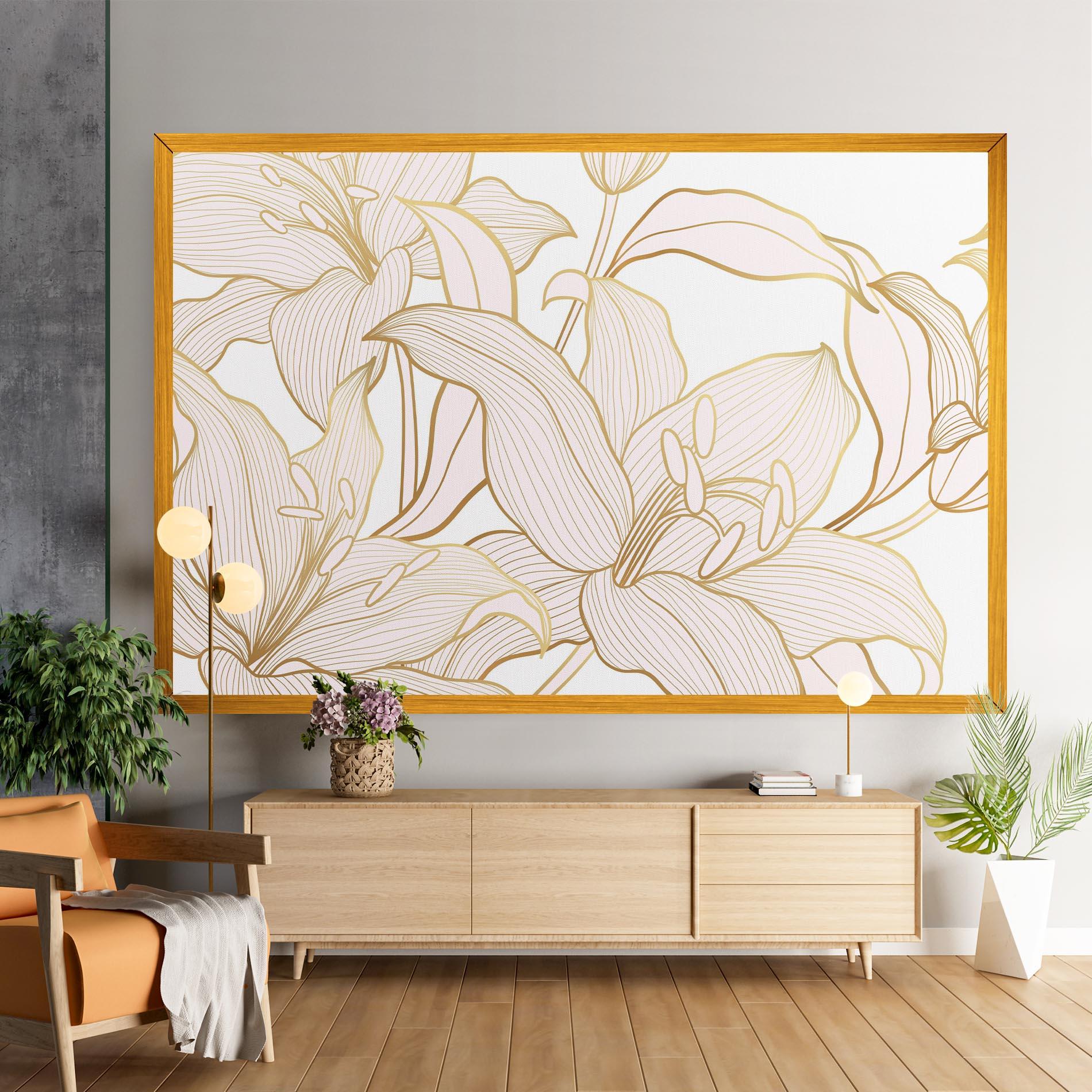 Leinwandbild Gold Lily mockup 9