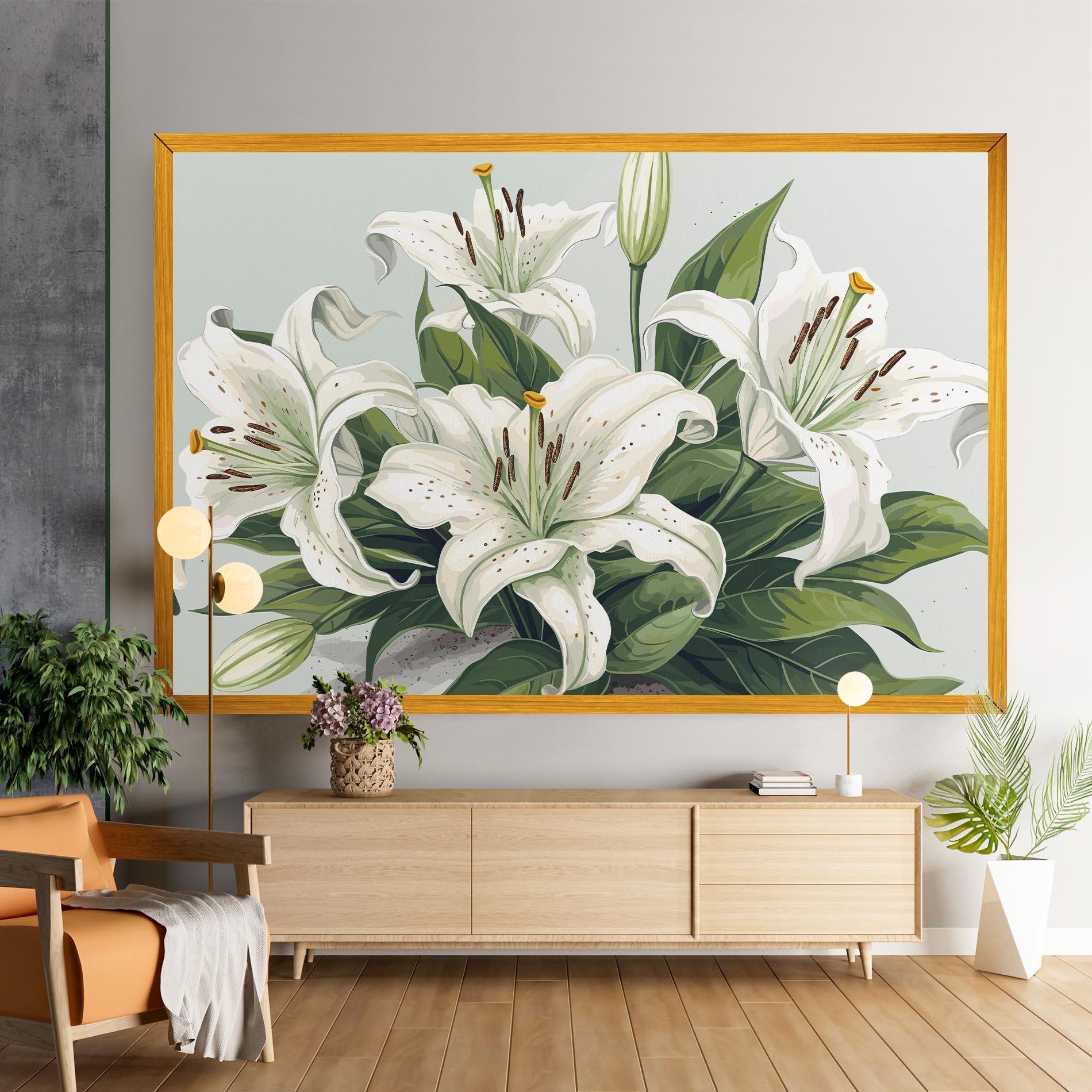 Leinwandbild Light Lily Art mockup 9
