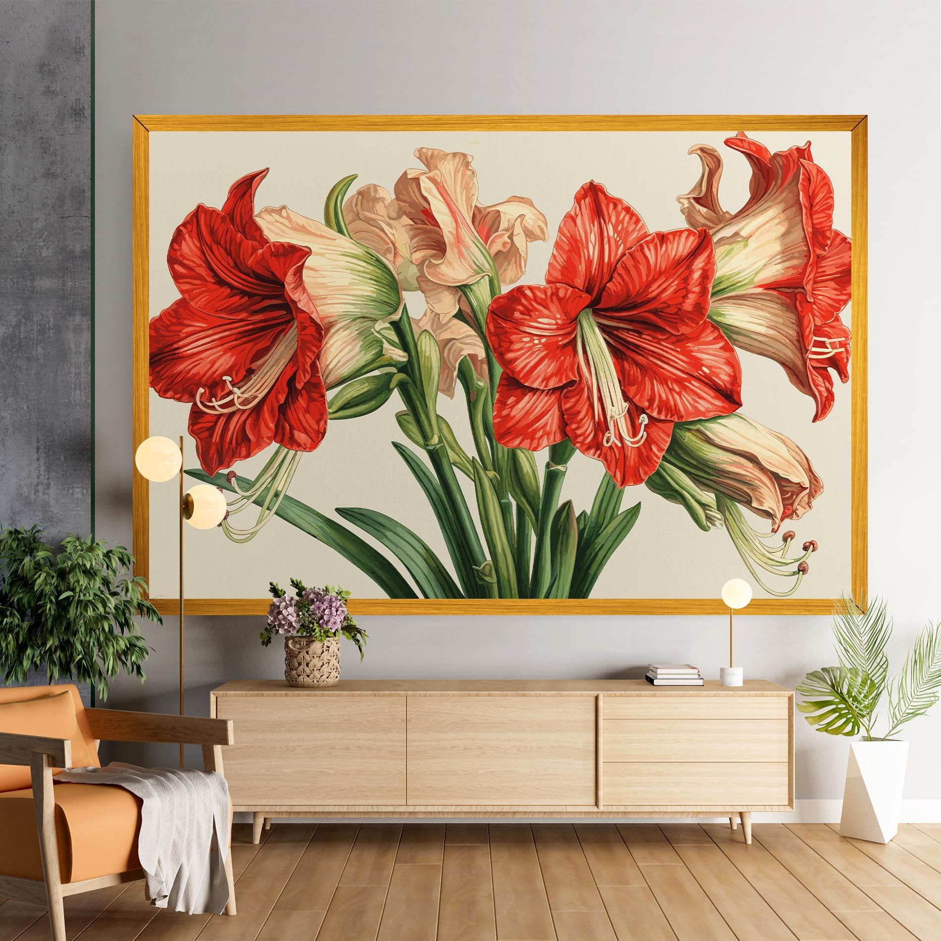 Leinwandbild Orange Cream Lily mockup 9