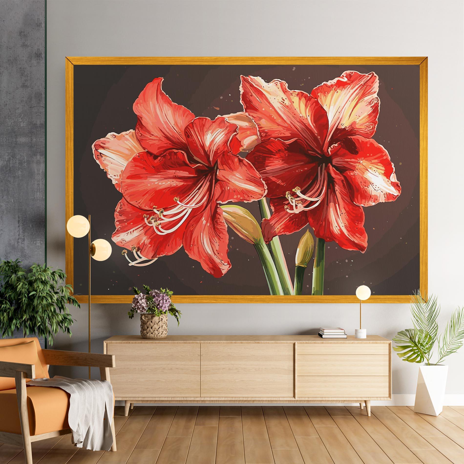 Leinwandbild Orange Pretty Lily mockup 9