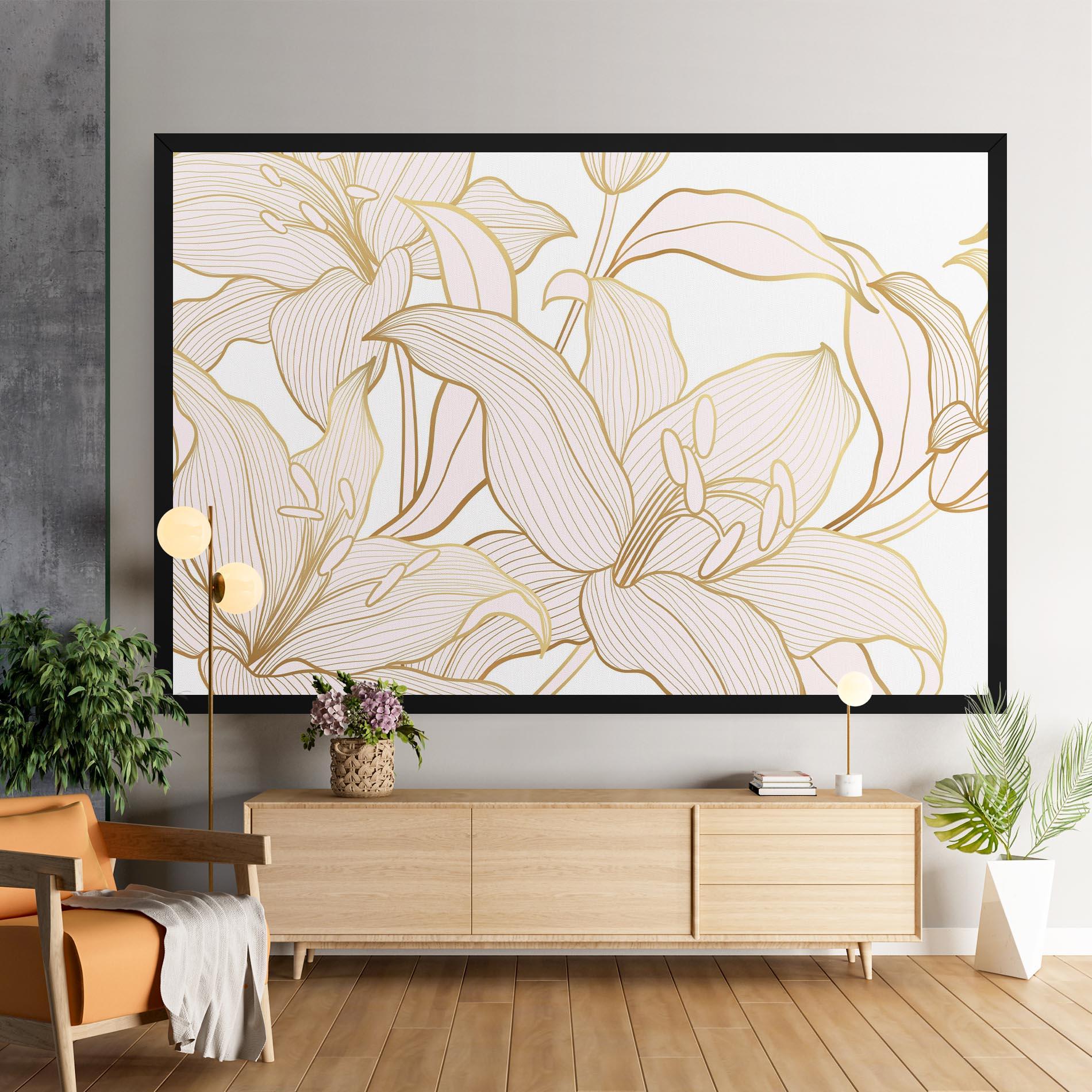 Leinwandbild Gold Lily mockup 9