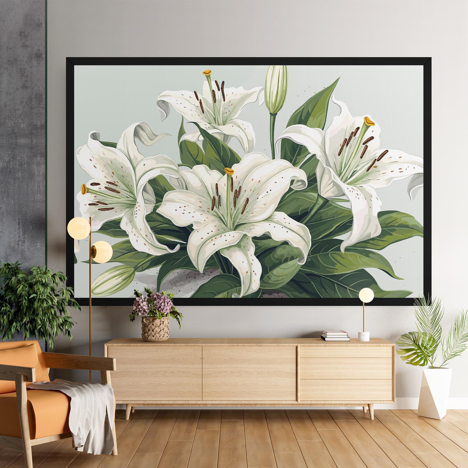 Leinwandbild Light Lily Art mockup 9
