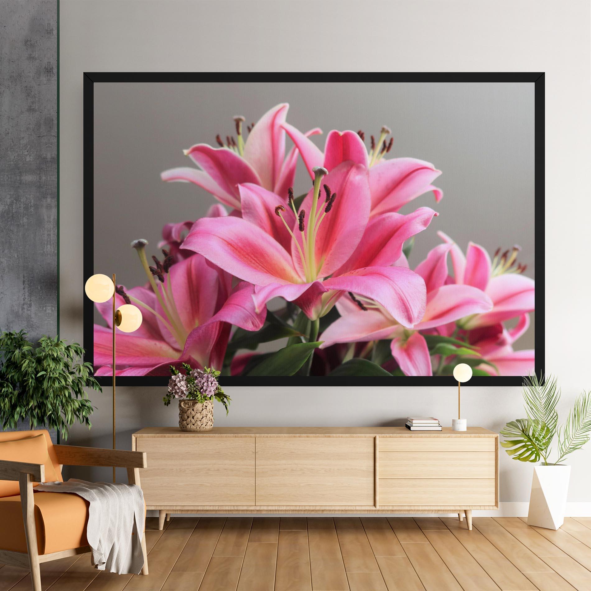 Leinwandbild Light Pink Lily View mockup 9