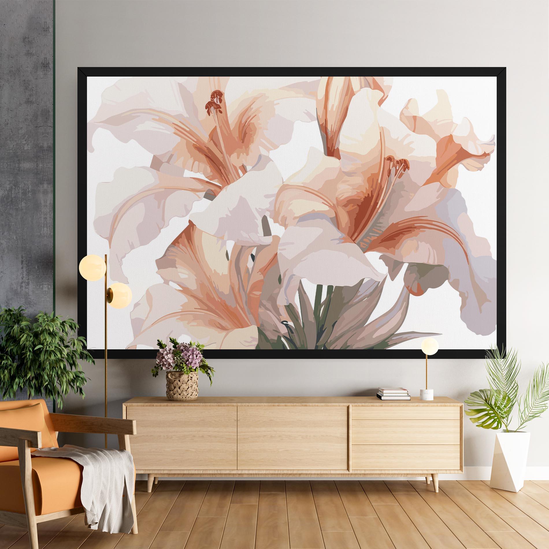 Leinwandbild Light Pink Lily mockup 9