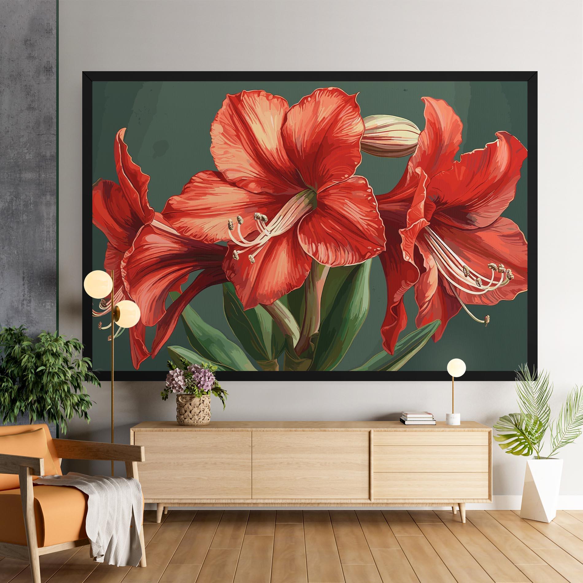 Leinwandbild Lily Orange Art mockup 9