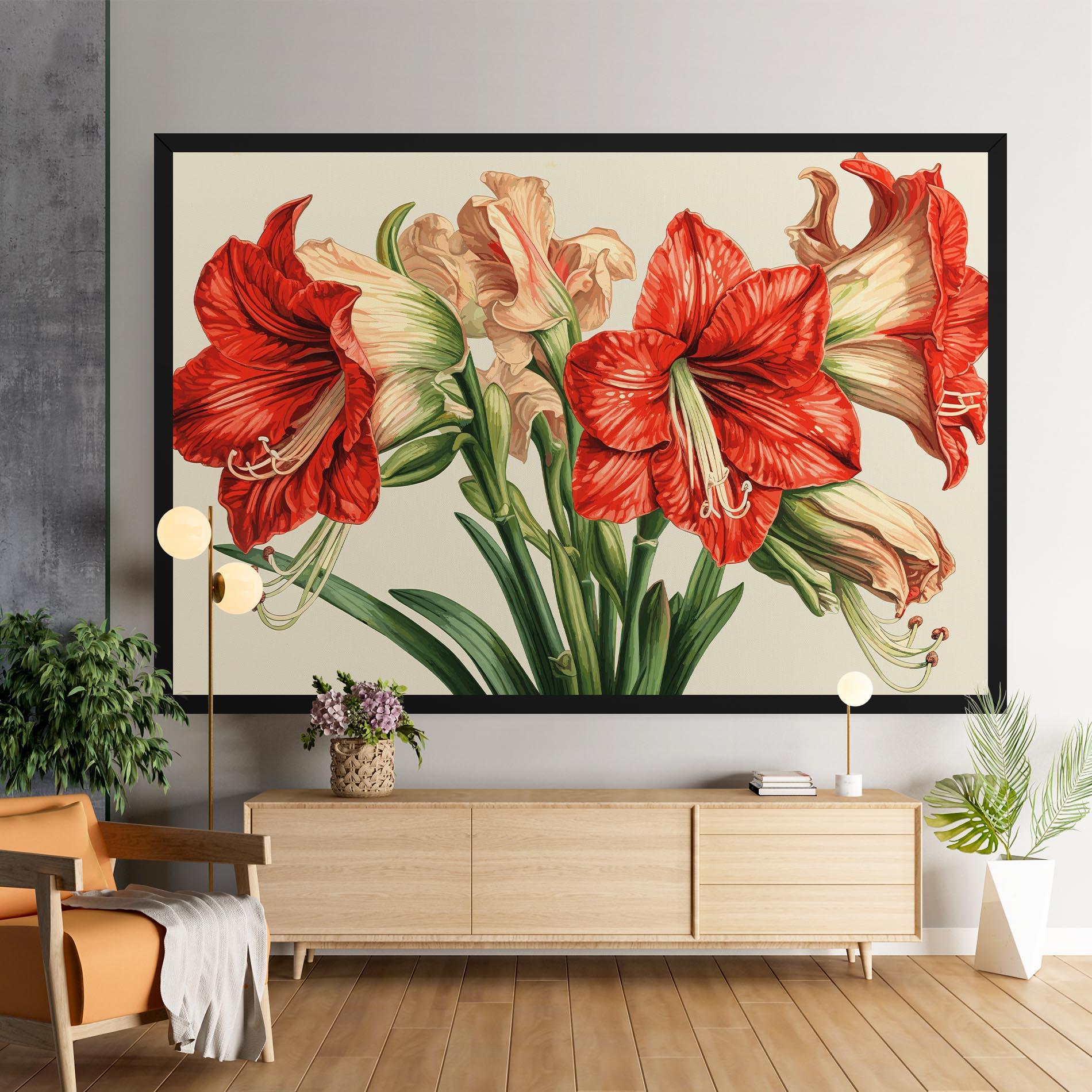 Leinwandbild Orange Cream Lily mockup 9