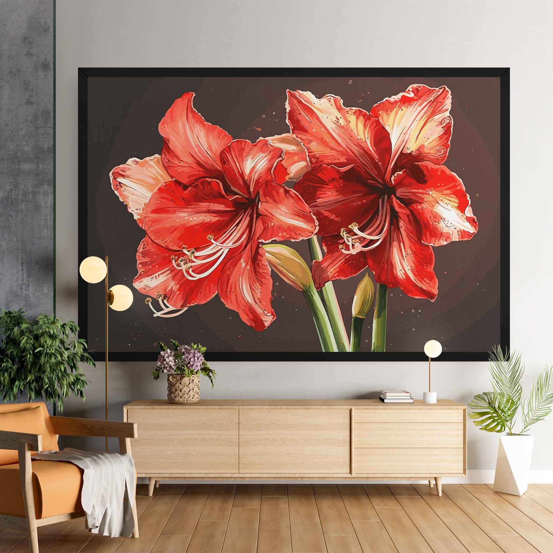 Orange Pretty Lily mockup 9