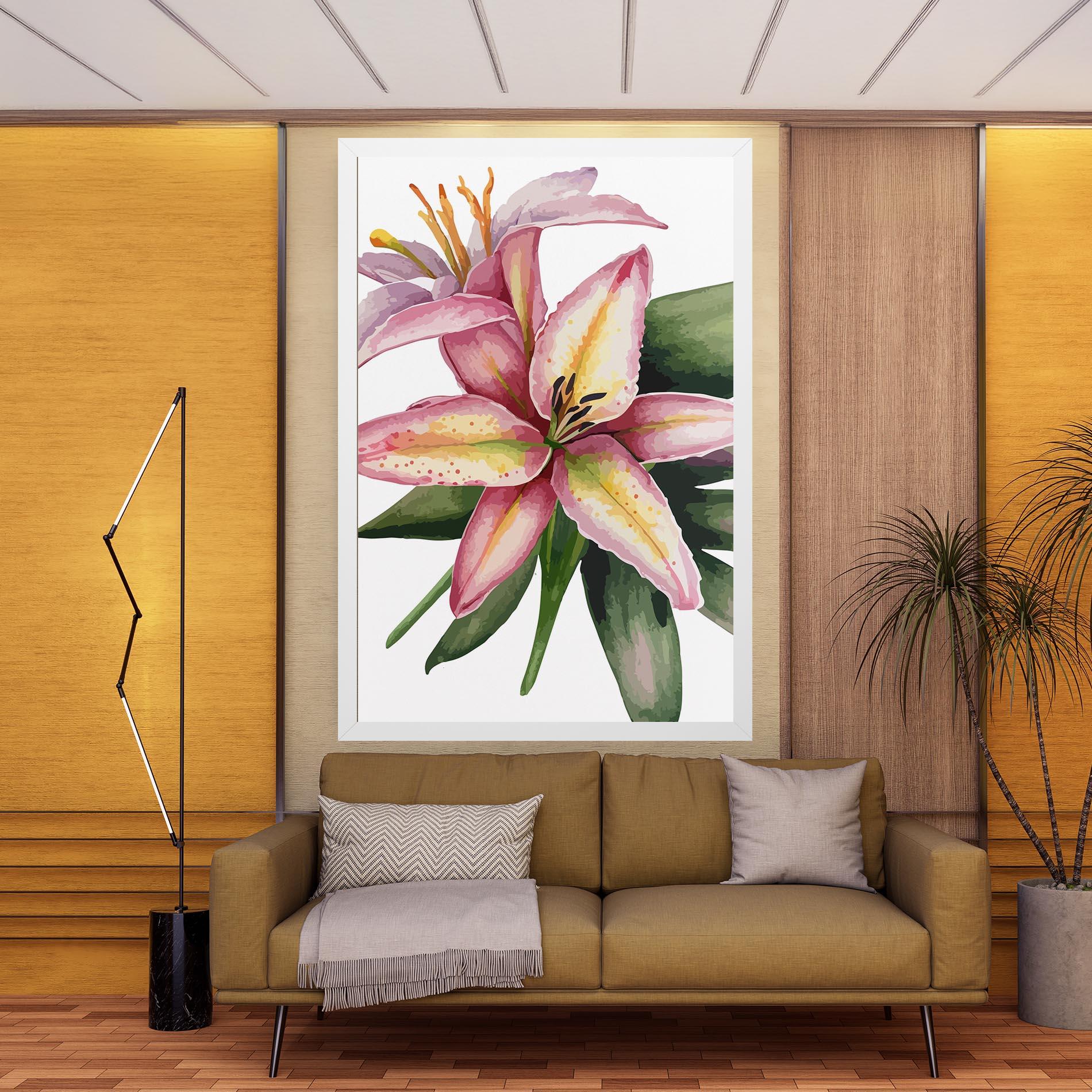Leinwandbild Lily Pretty Pink mockup 9