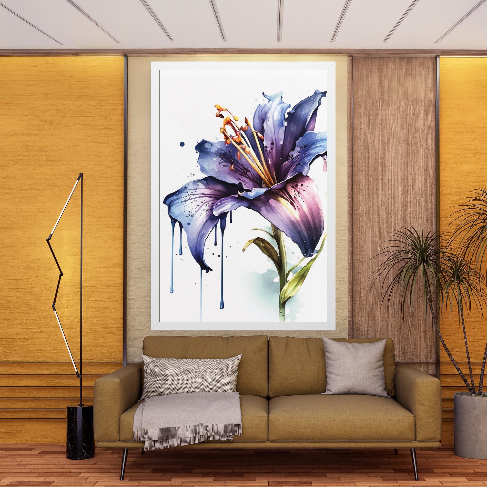 Leinwandbild Purple Orange Lily mockup 9