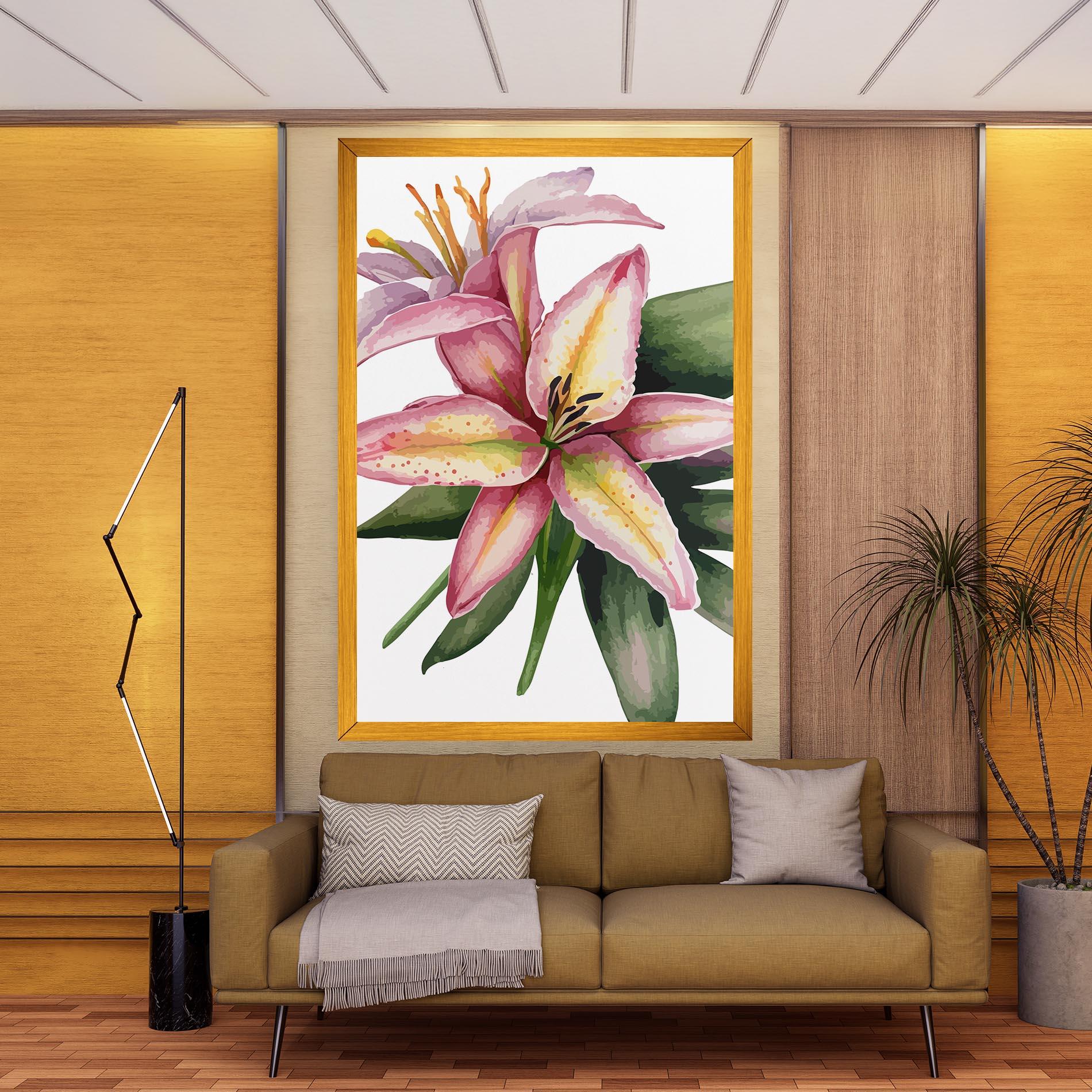 Leinwandbild Lily Pretty Pink mockup 9