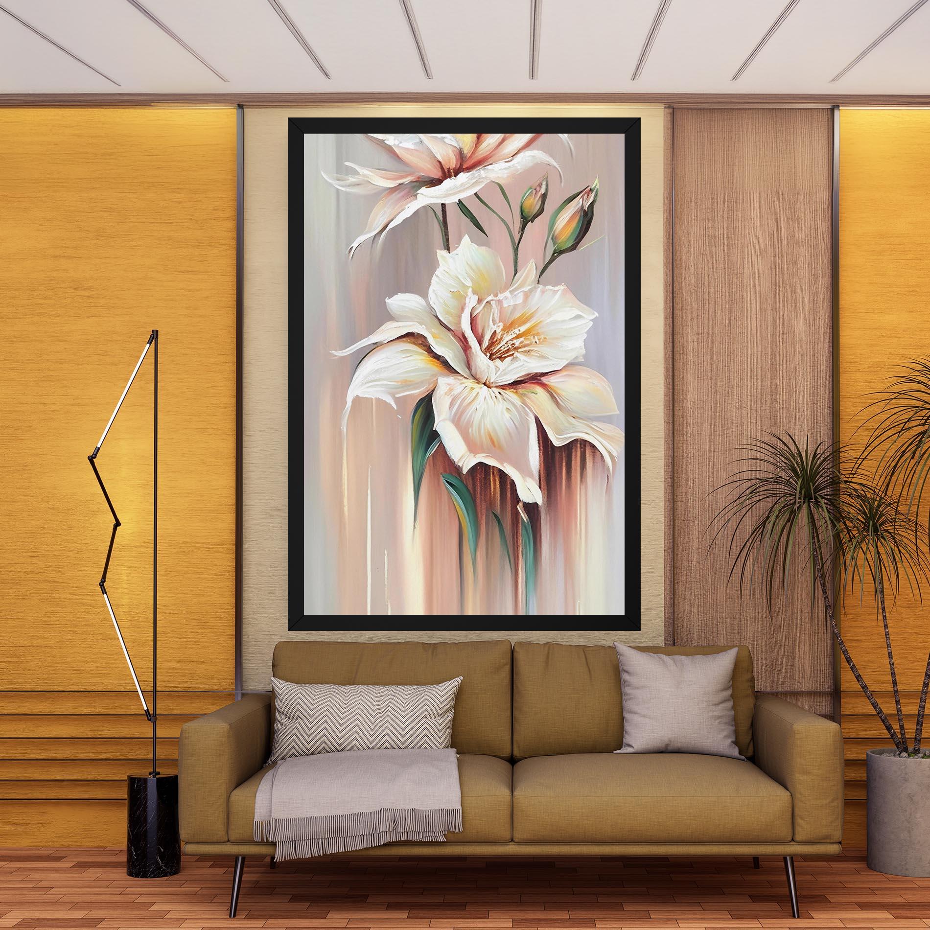 Leinwandbild Abstract Lily Painting mockup 9