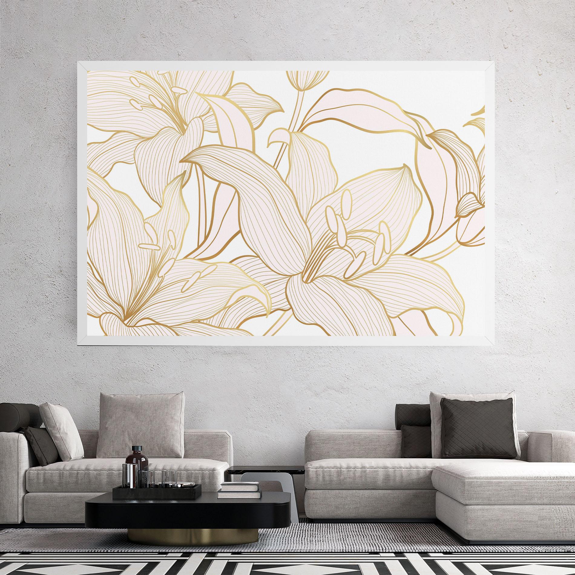Leinwandbild Gold Lily mockup 2