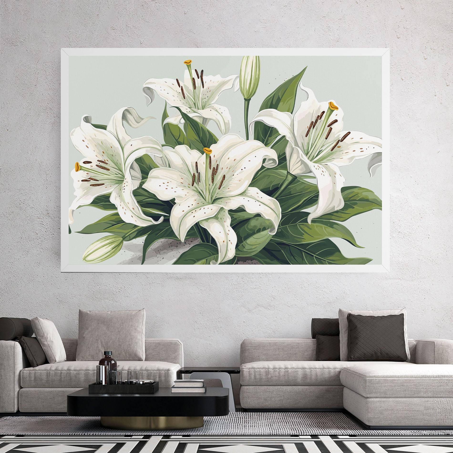 Leinwandbild Light Lily Art mockup 2