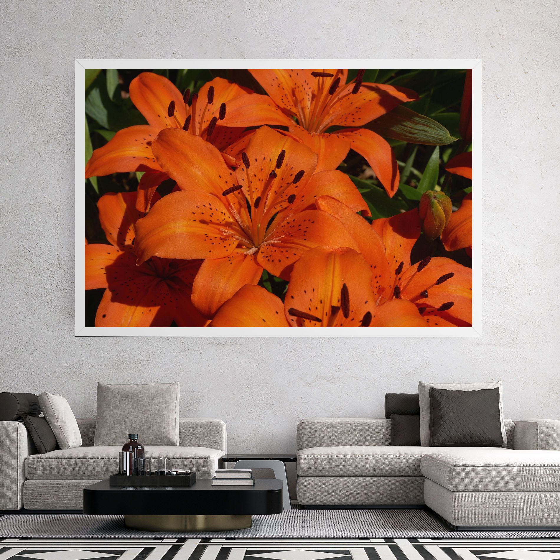 Orange Lily In The Sun mockup 2