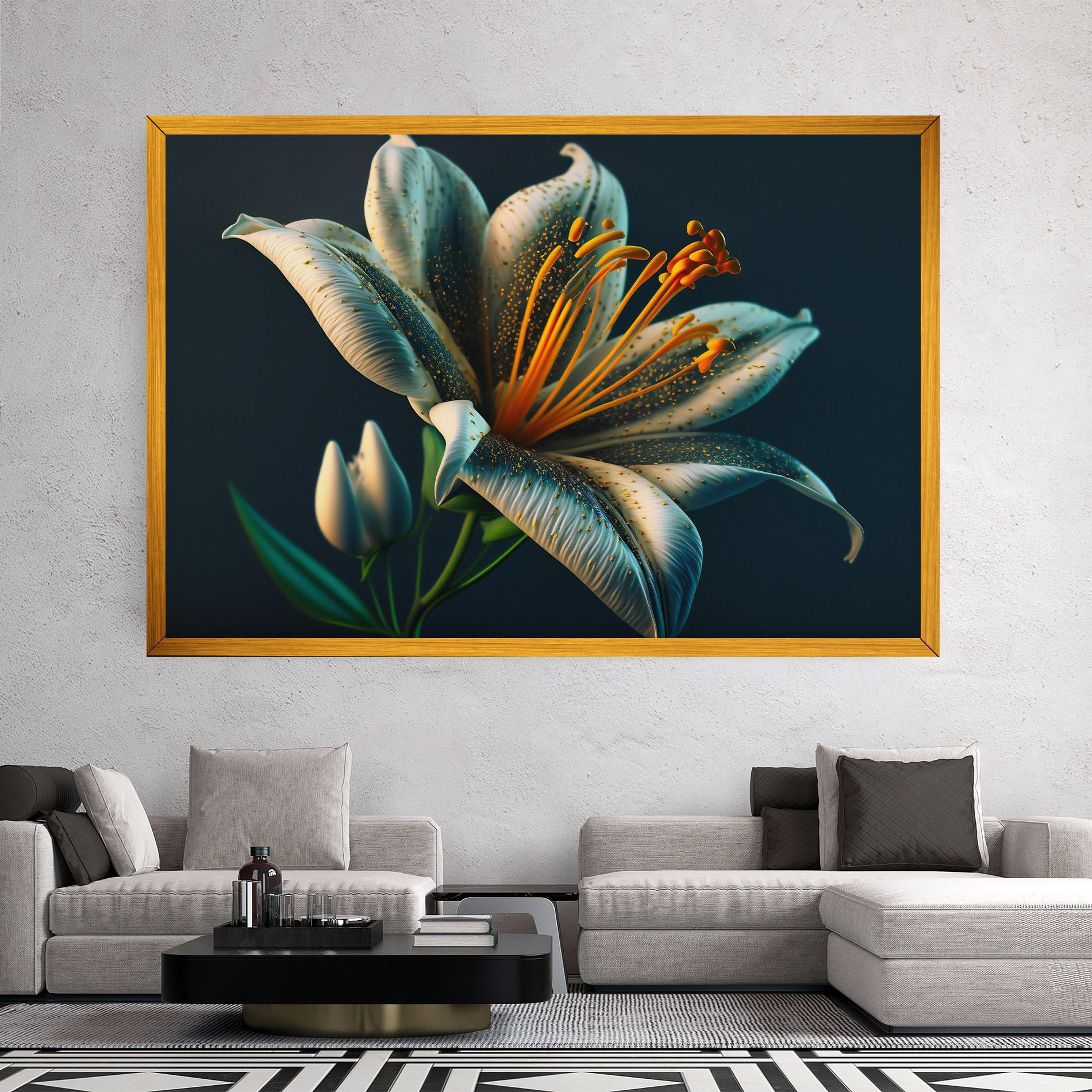 Blue Grey Lily mockup 2
