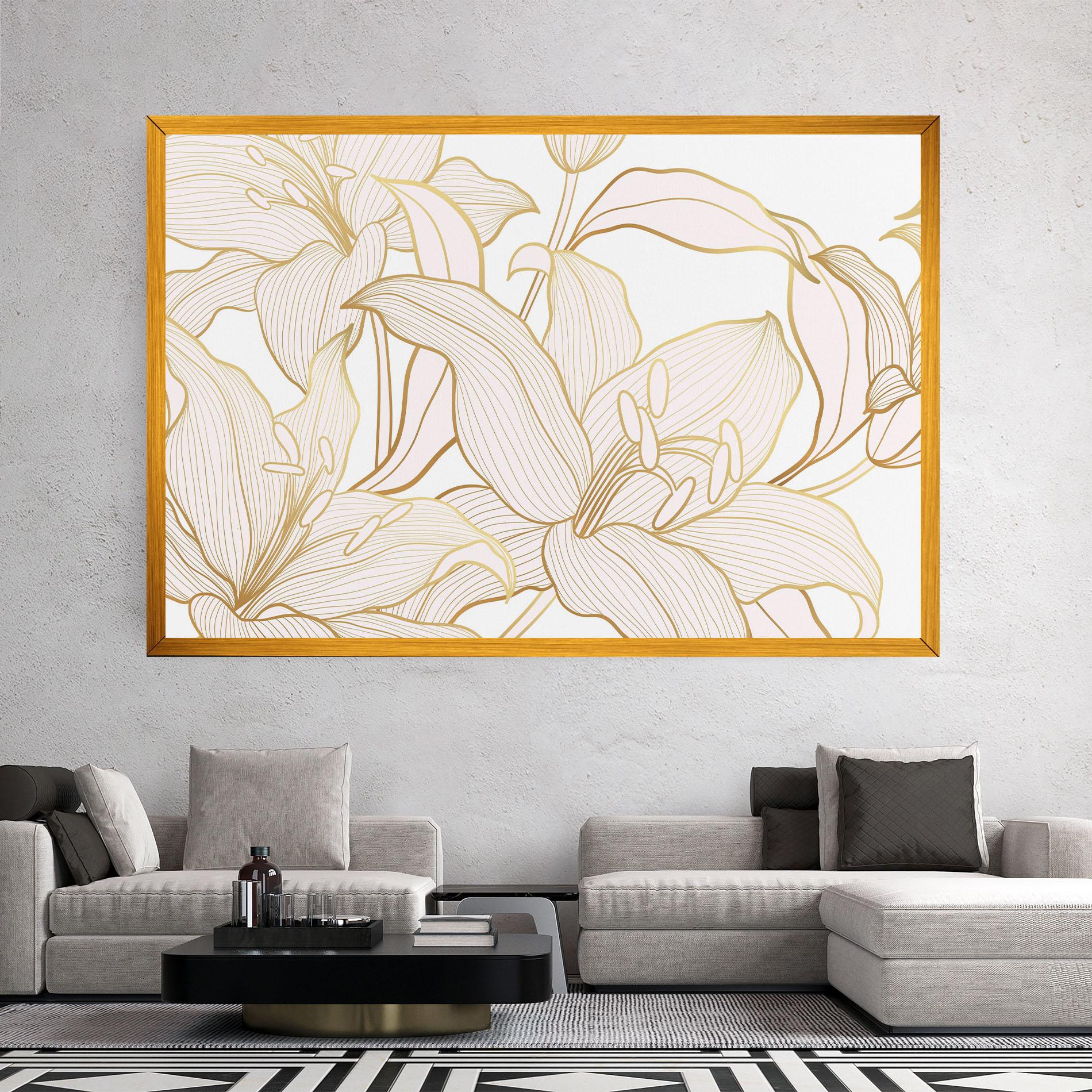 Leinwandbild Gold Lily mockup 2