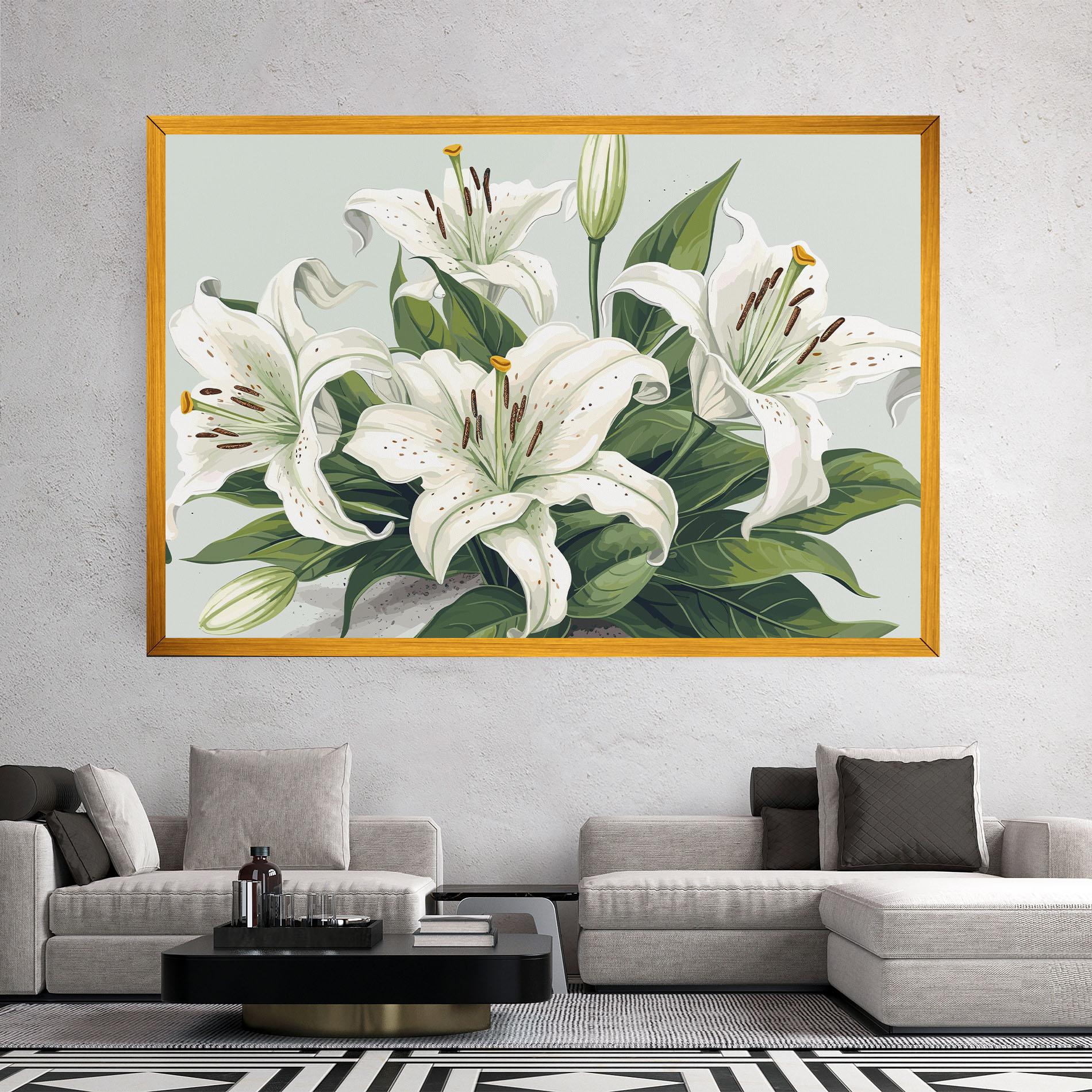 Leinwandbild Light Lily Art mockup 2