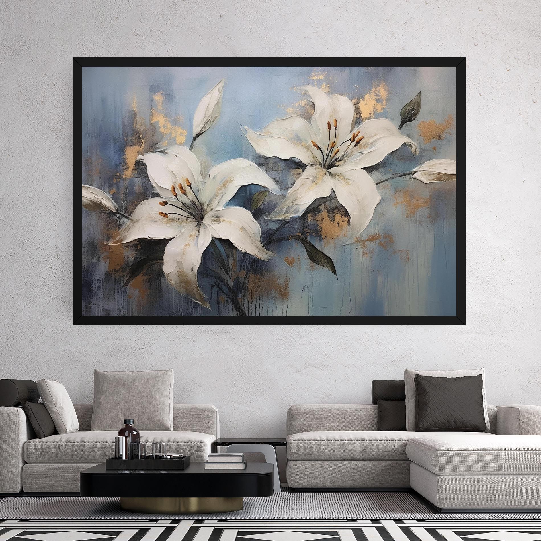 Gold Lily Painting mockup 2