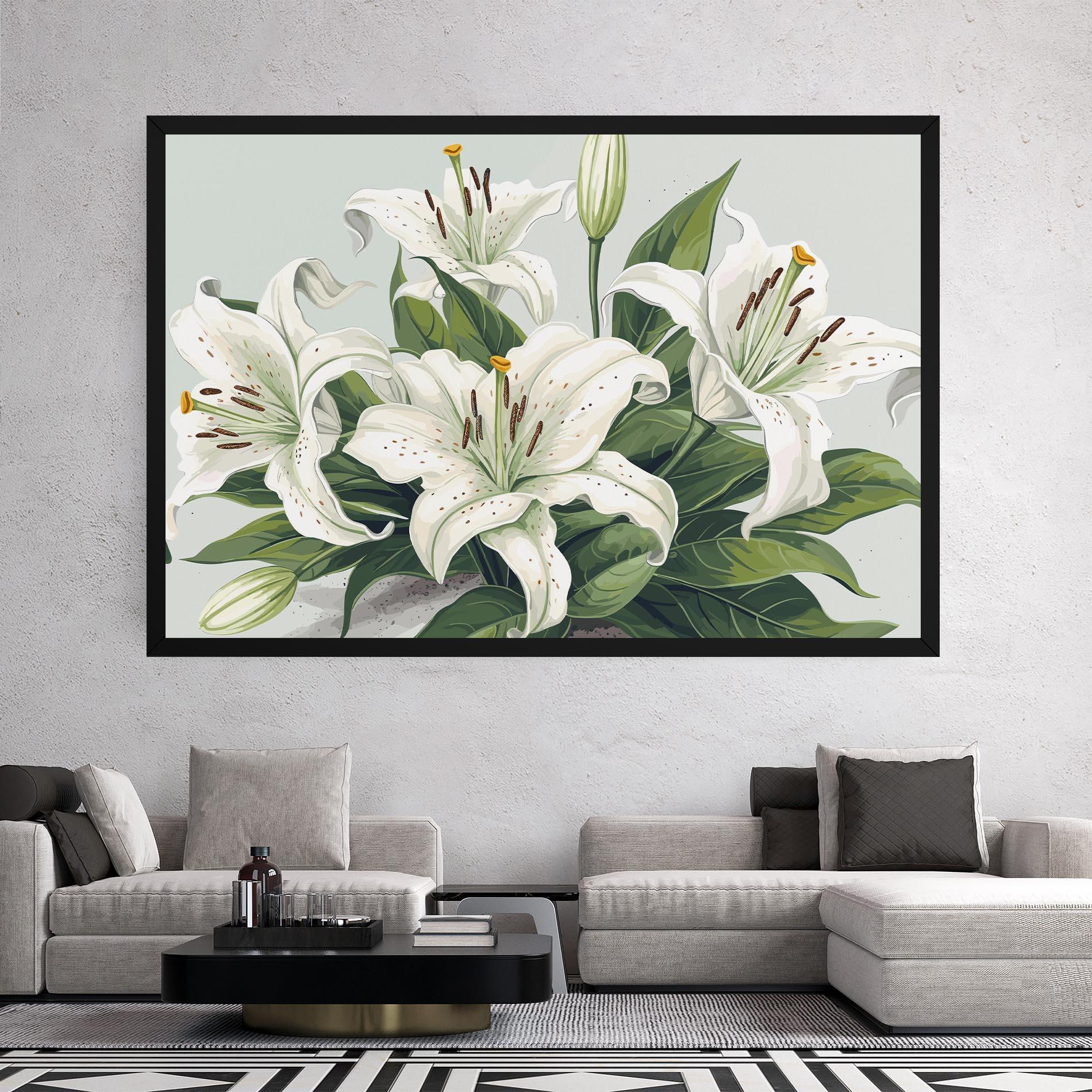 Leinwandbild Light Lily Art mockup 2