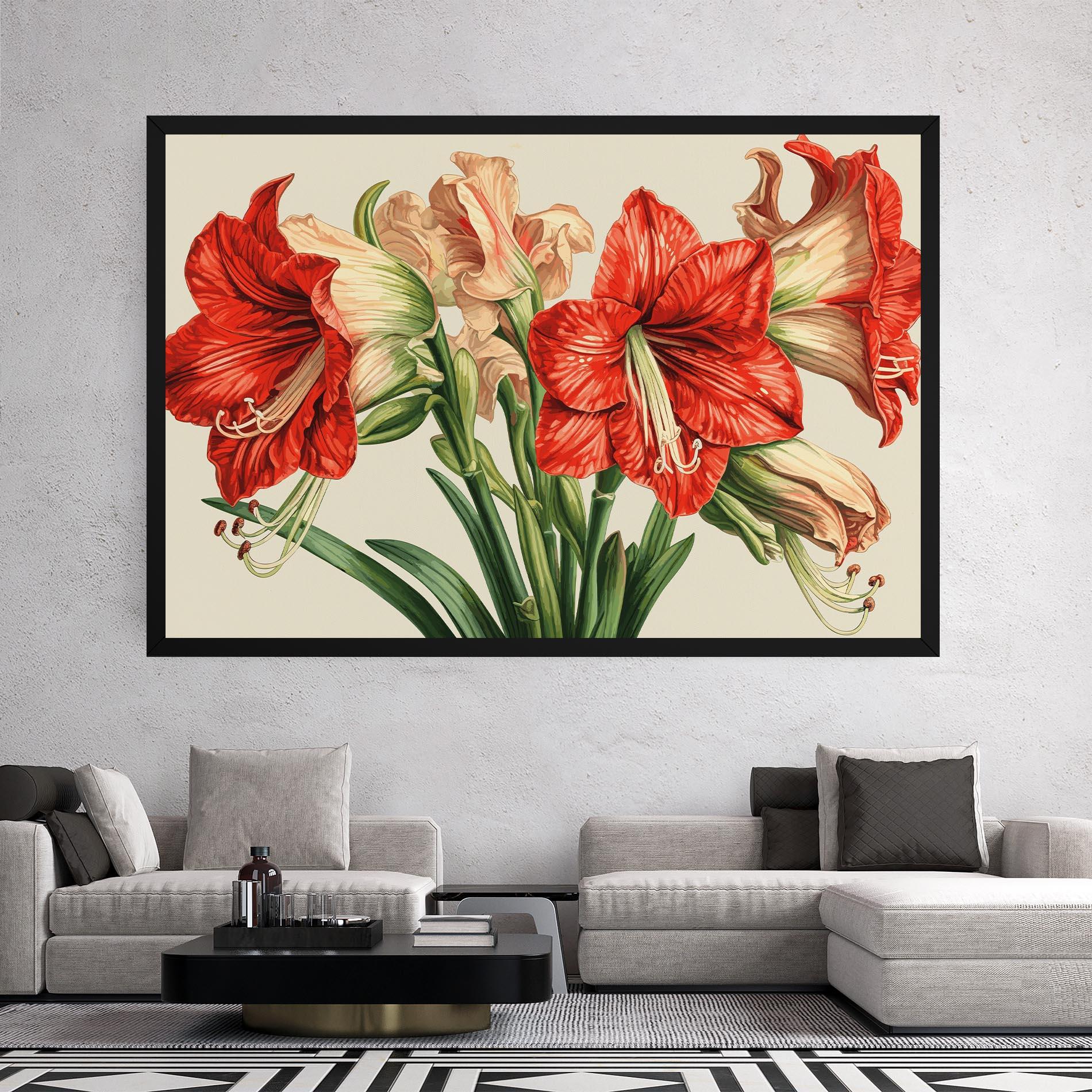 Leinwandbild Orange Cream Lily mockup 2