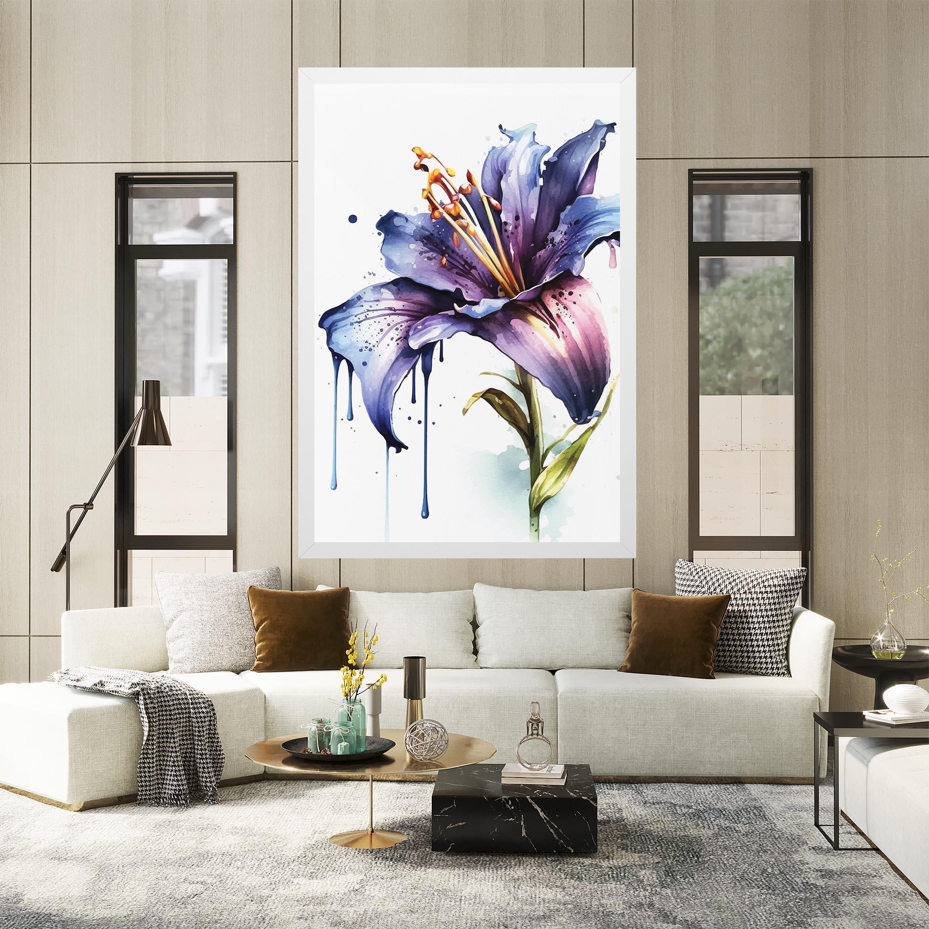 Leinwandbild Purple Orange Lily mockup 2