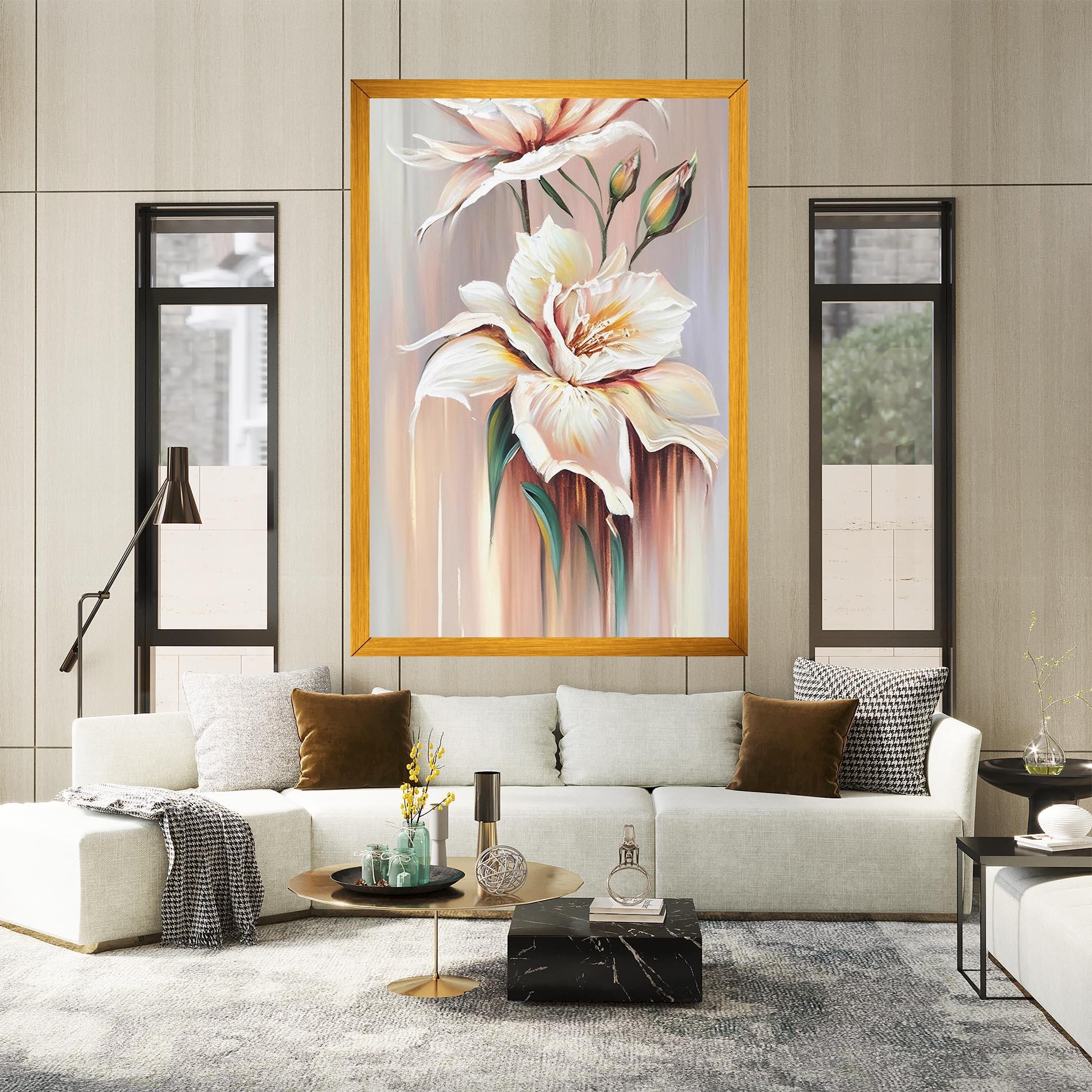 Leinwandbild Abstract Lily Painting mockup 2