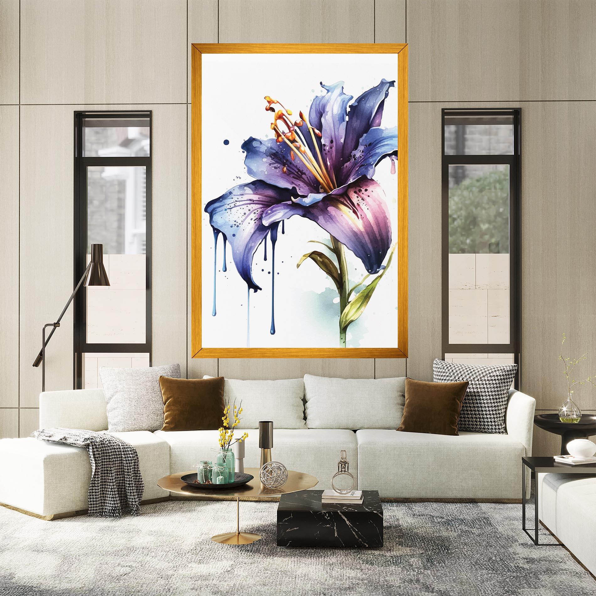 Leinwandbild Purple Orange Lily mockup 2