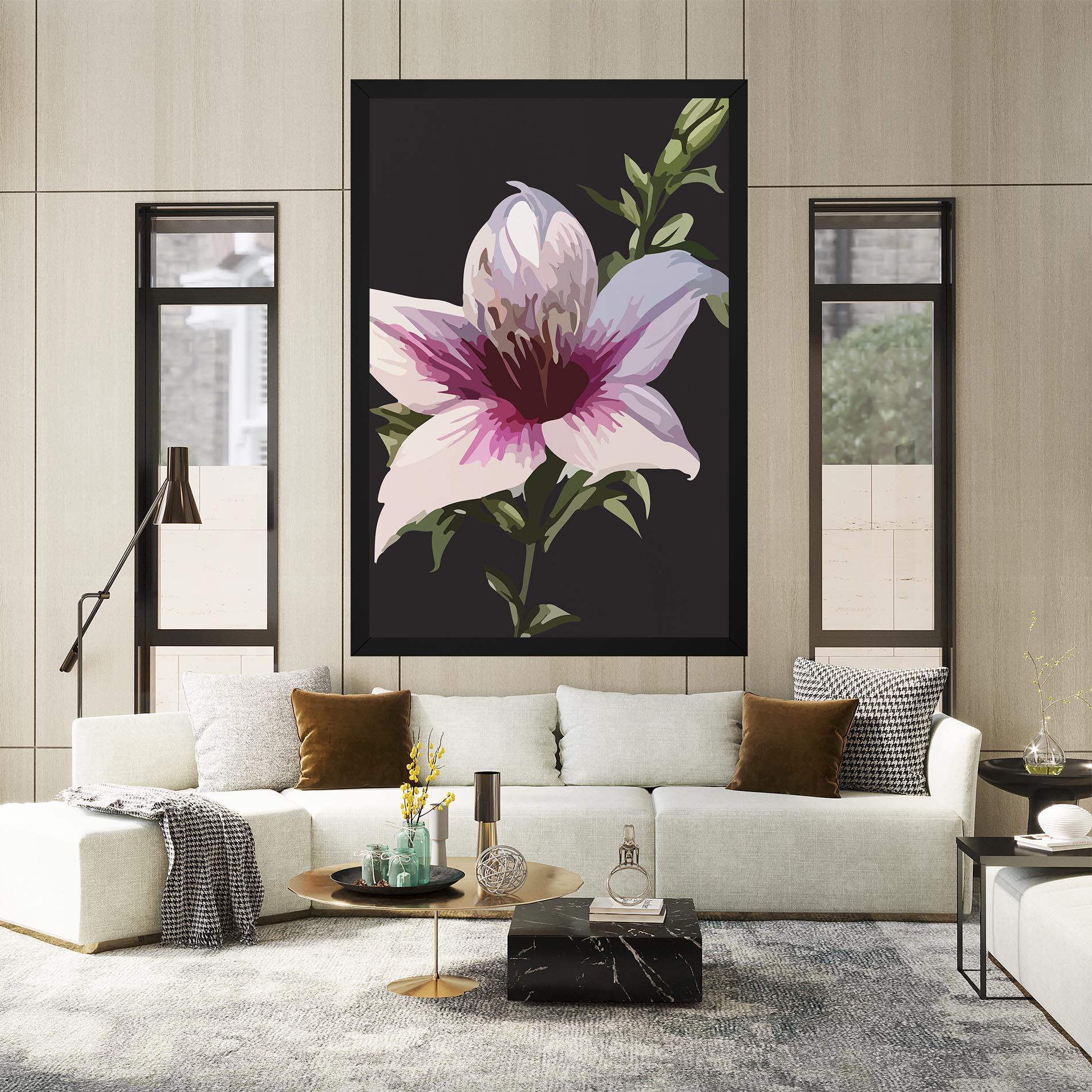 Leinwandbild Pink Pretty Lily mockup 2