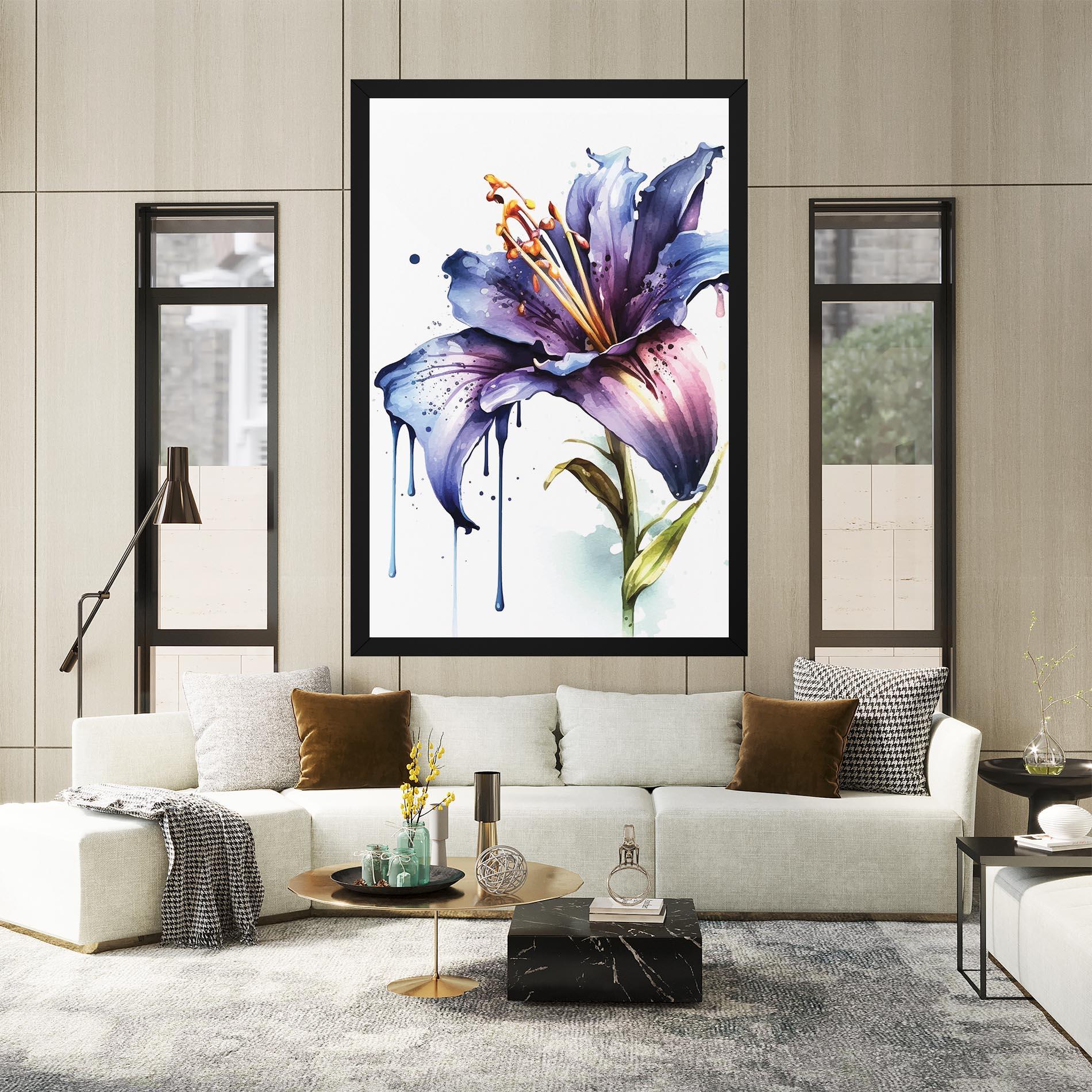 Leinwandbild Purple Orange Lily mockup 2