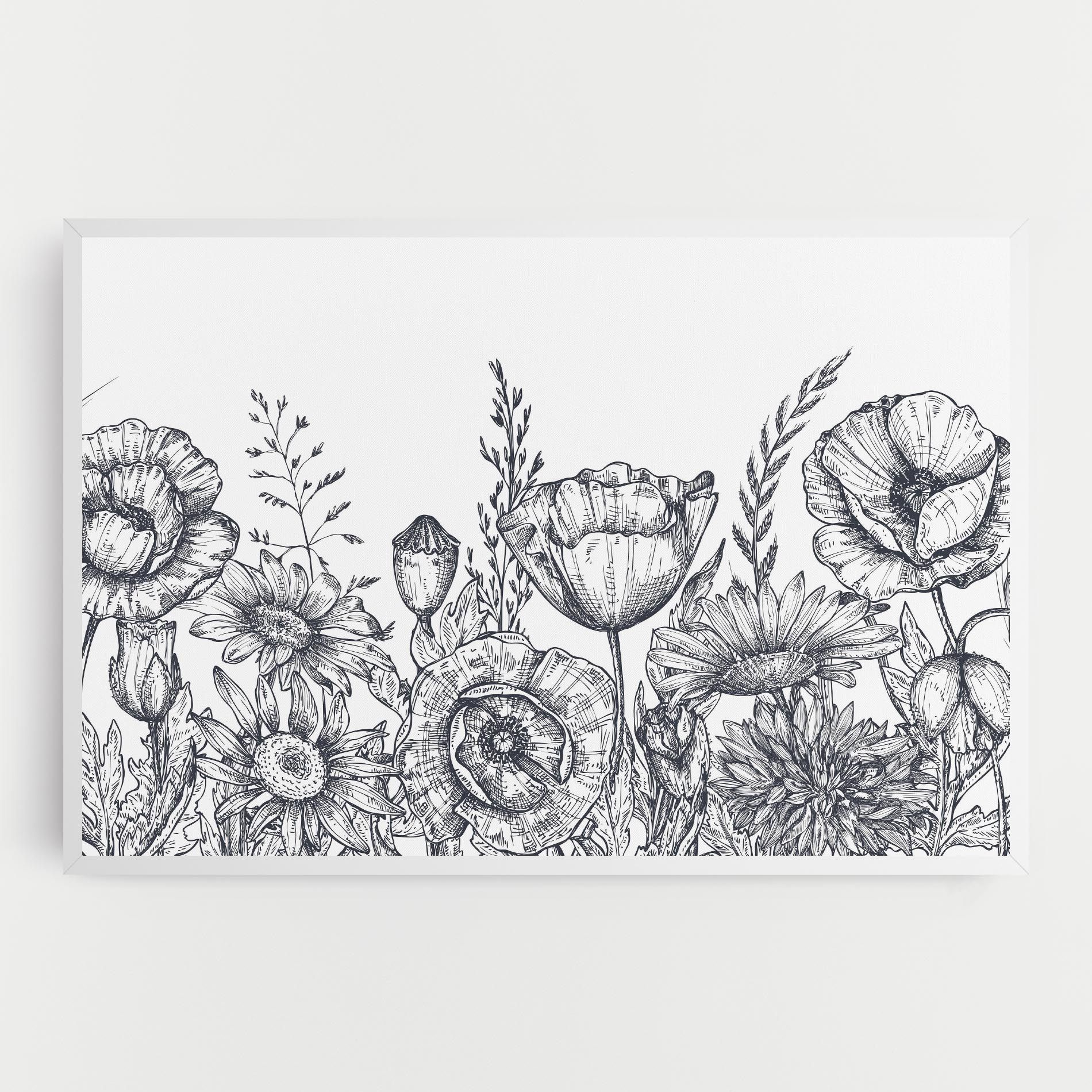 Flower Grey Line mockup 0