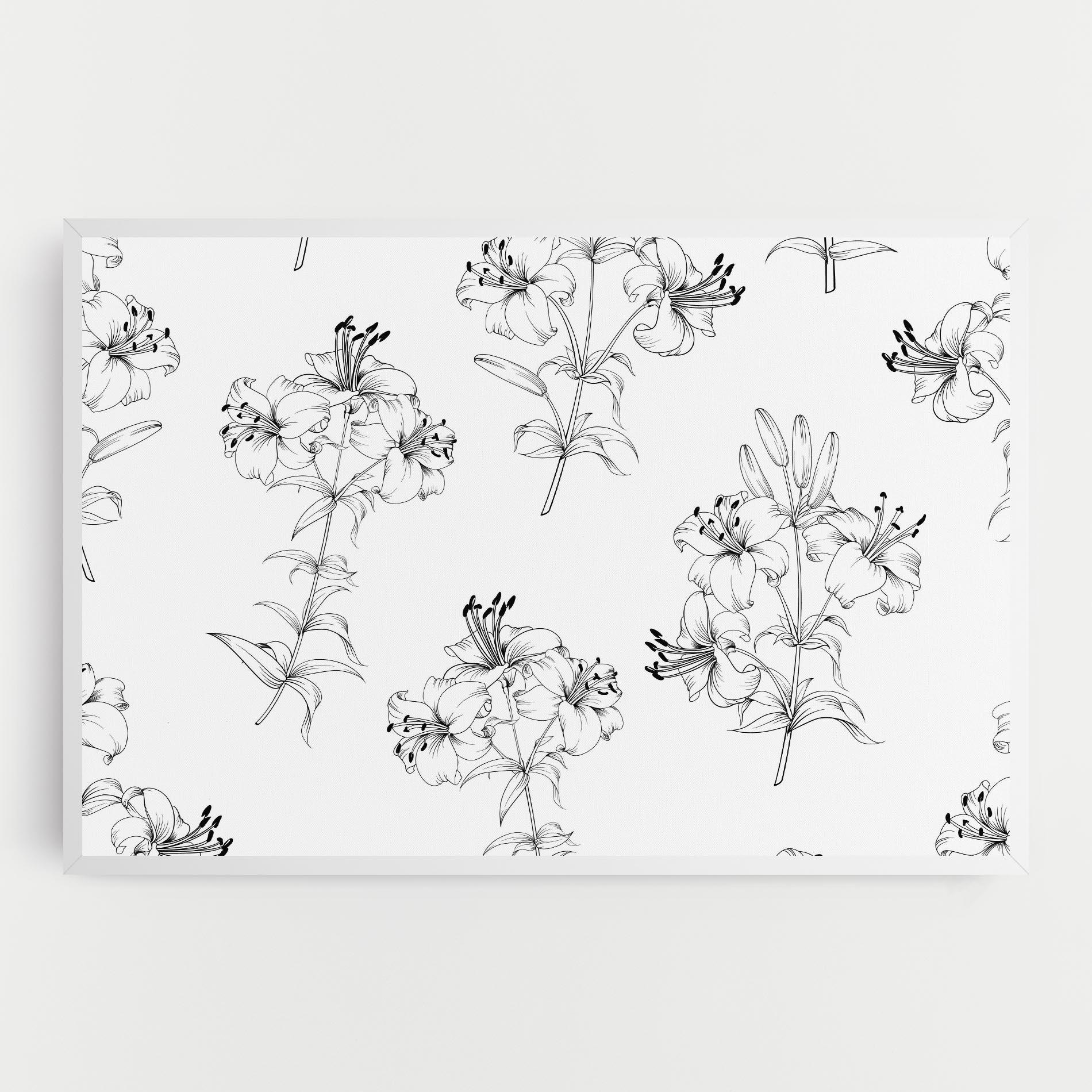 Leinwandbild Flower Pattern mockup 0
