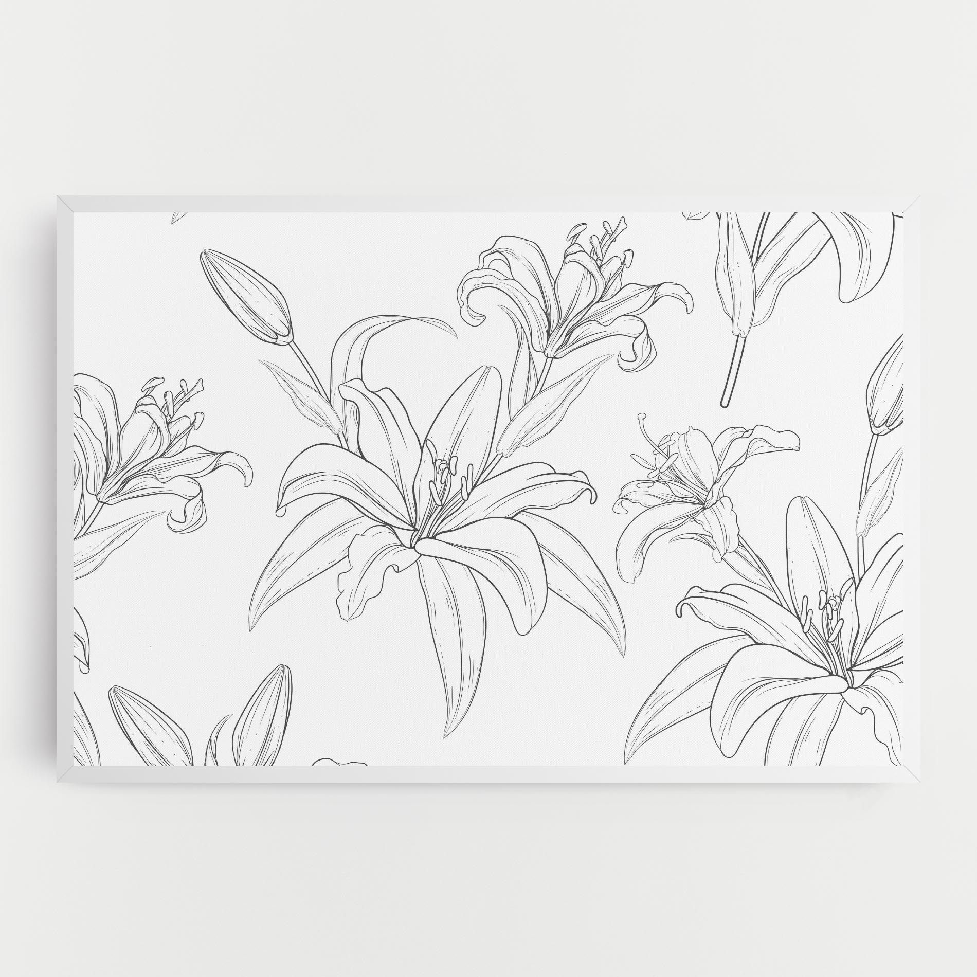 Grey Line Flower mockup 0