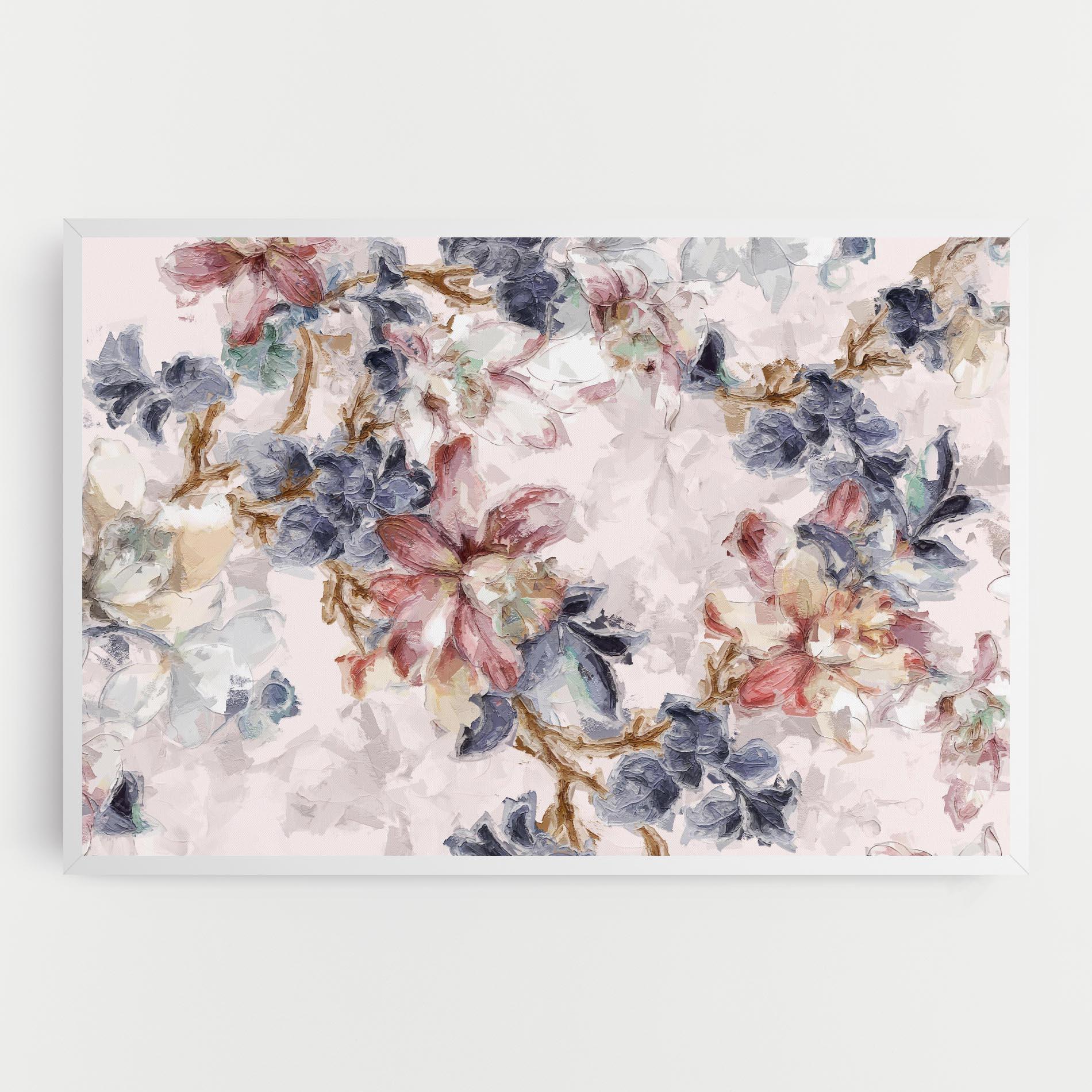 Leinwandbild Painted Flowers mockup 0