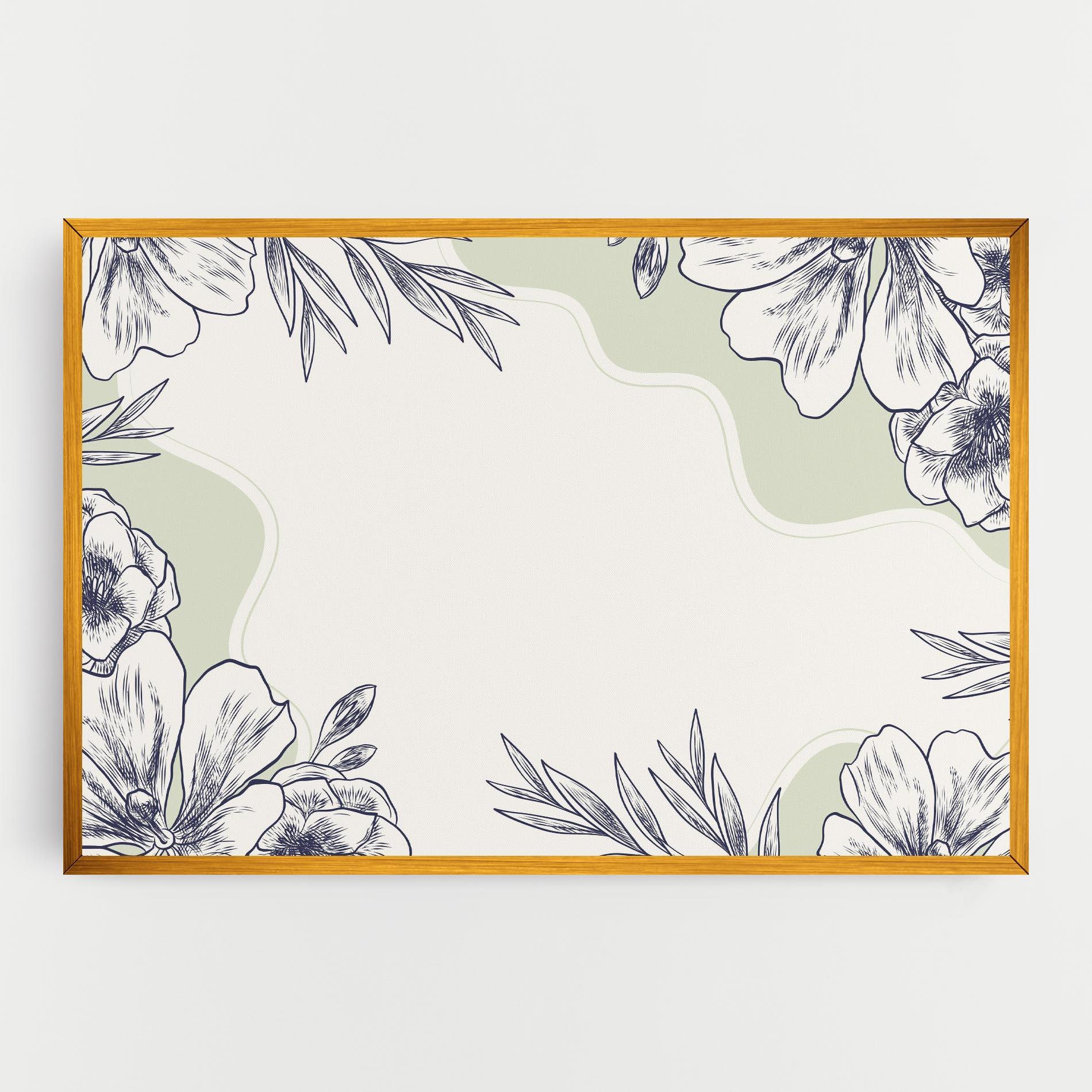 Leinwandbild Blue Line Green mockup 0