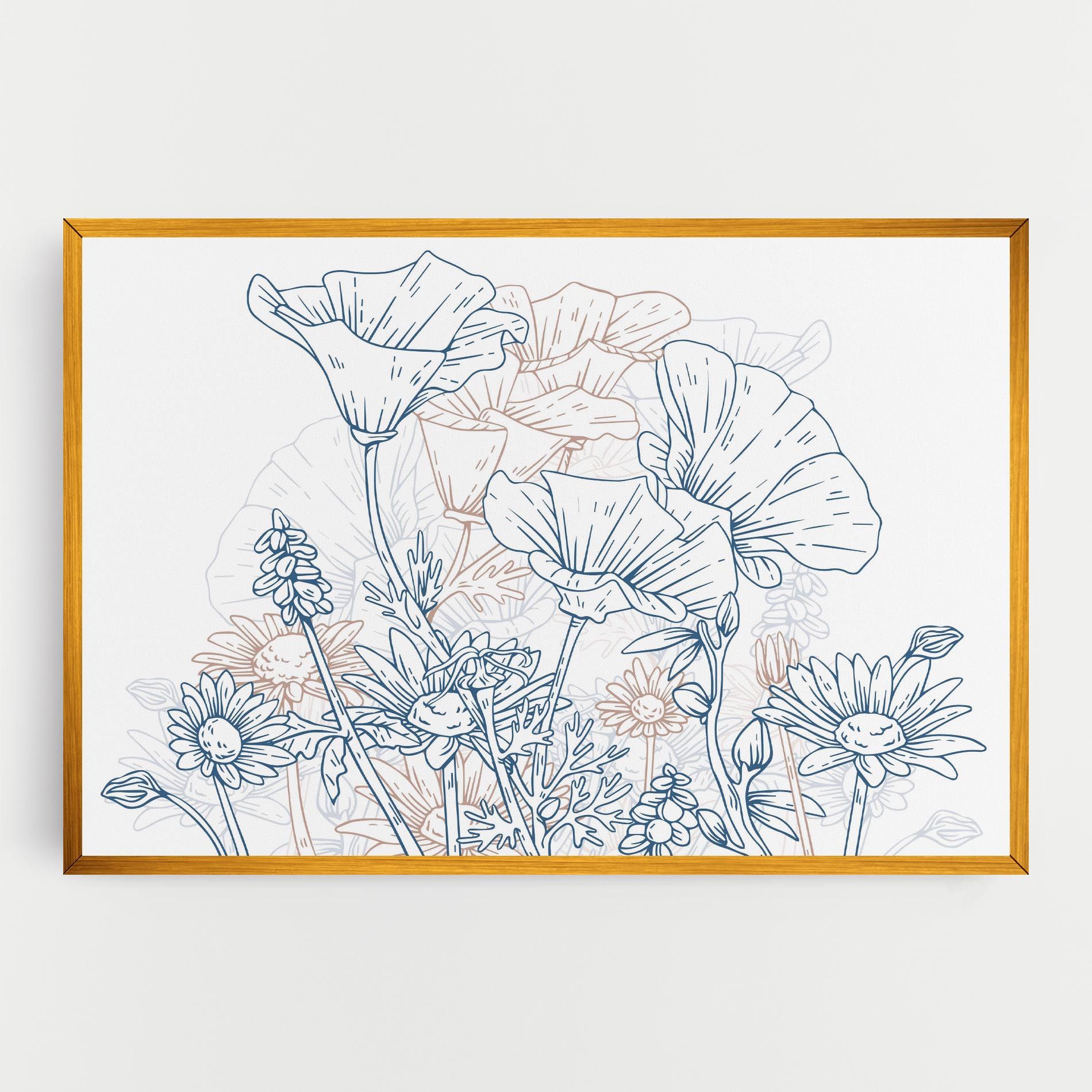 Cream Blue Line mockup 0