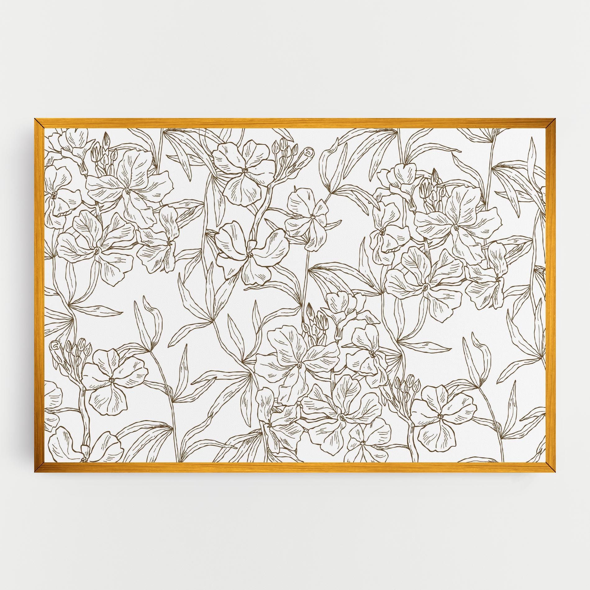 Flower Brown Line mockup 0