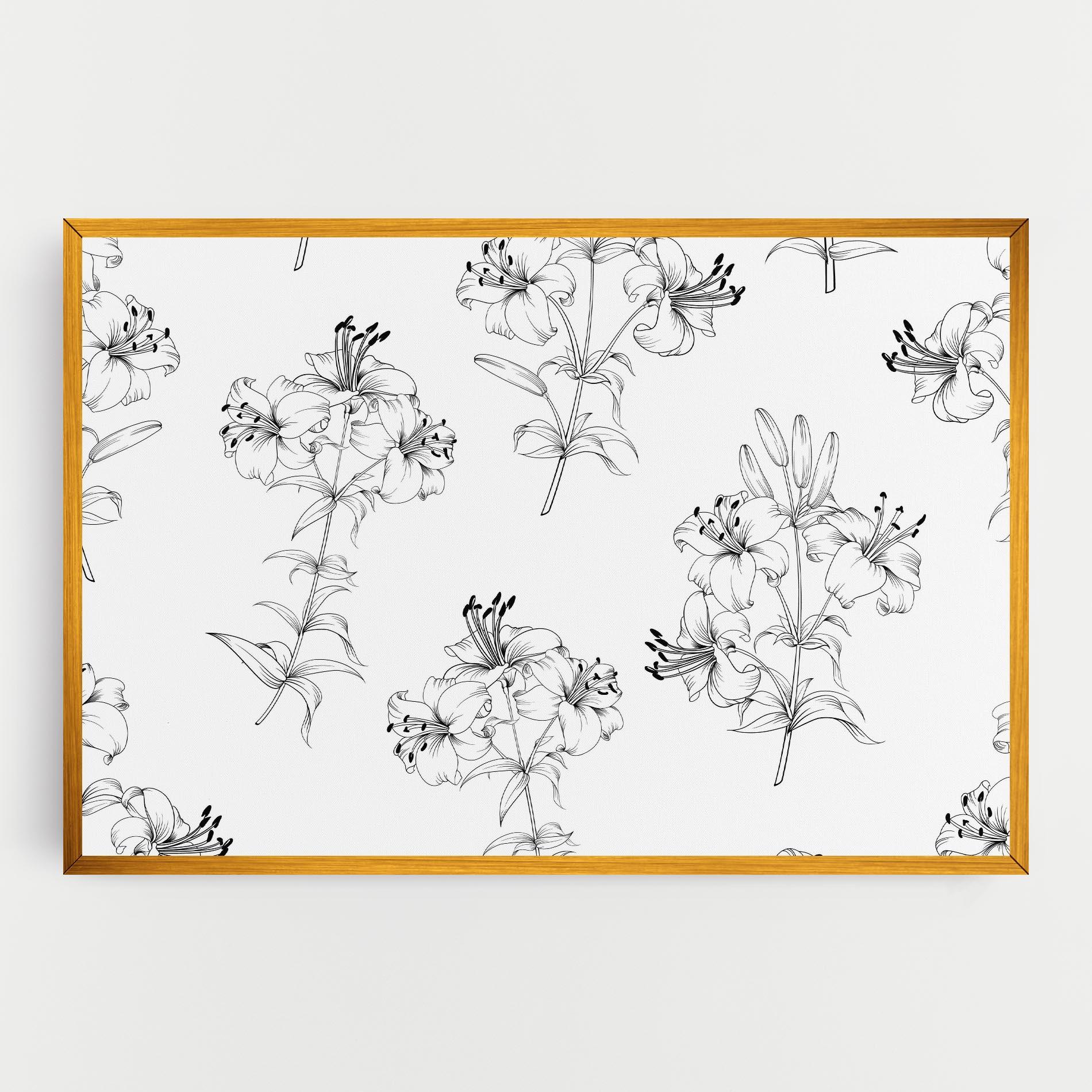 Leinwandbild Flower Pattern mockup 0