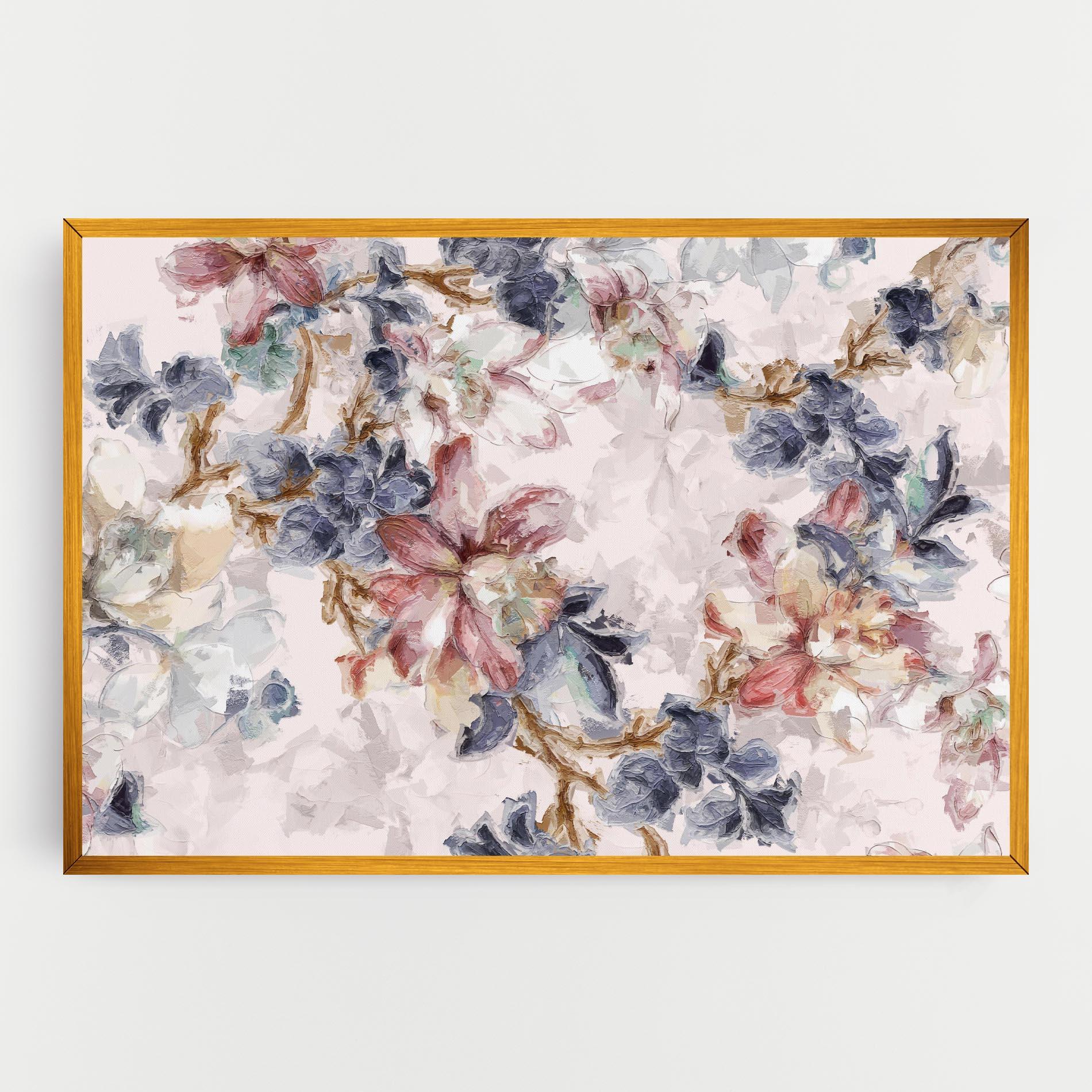 Leinwandbild Painted Flowers mockup 0