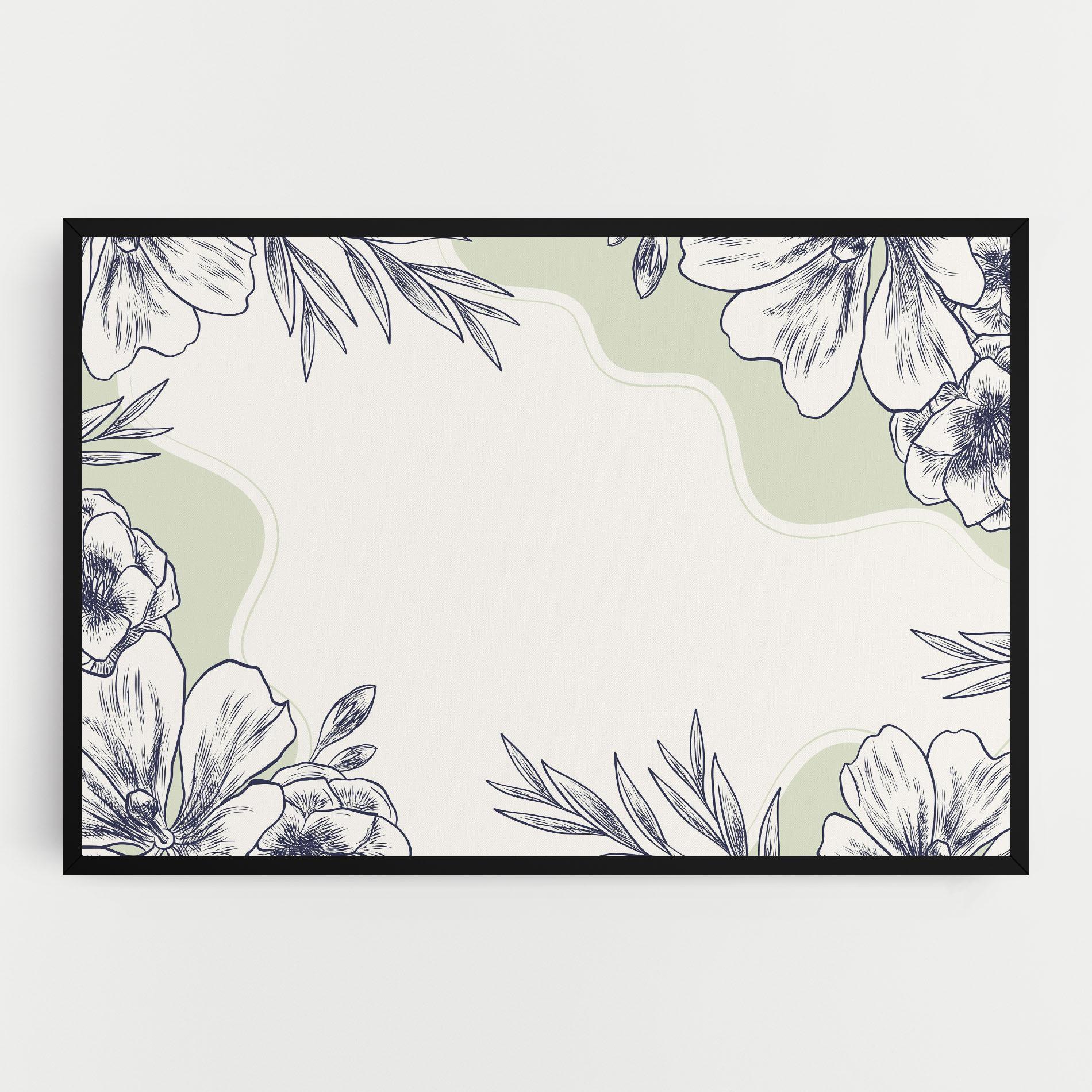 Leinwandbild Blue Line Green mockup 0