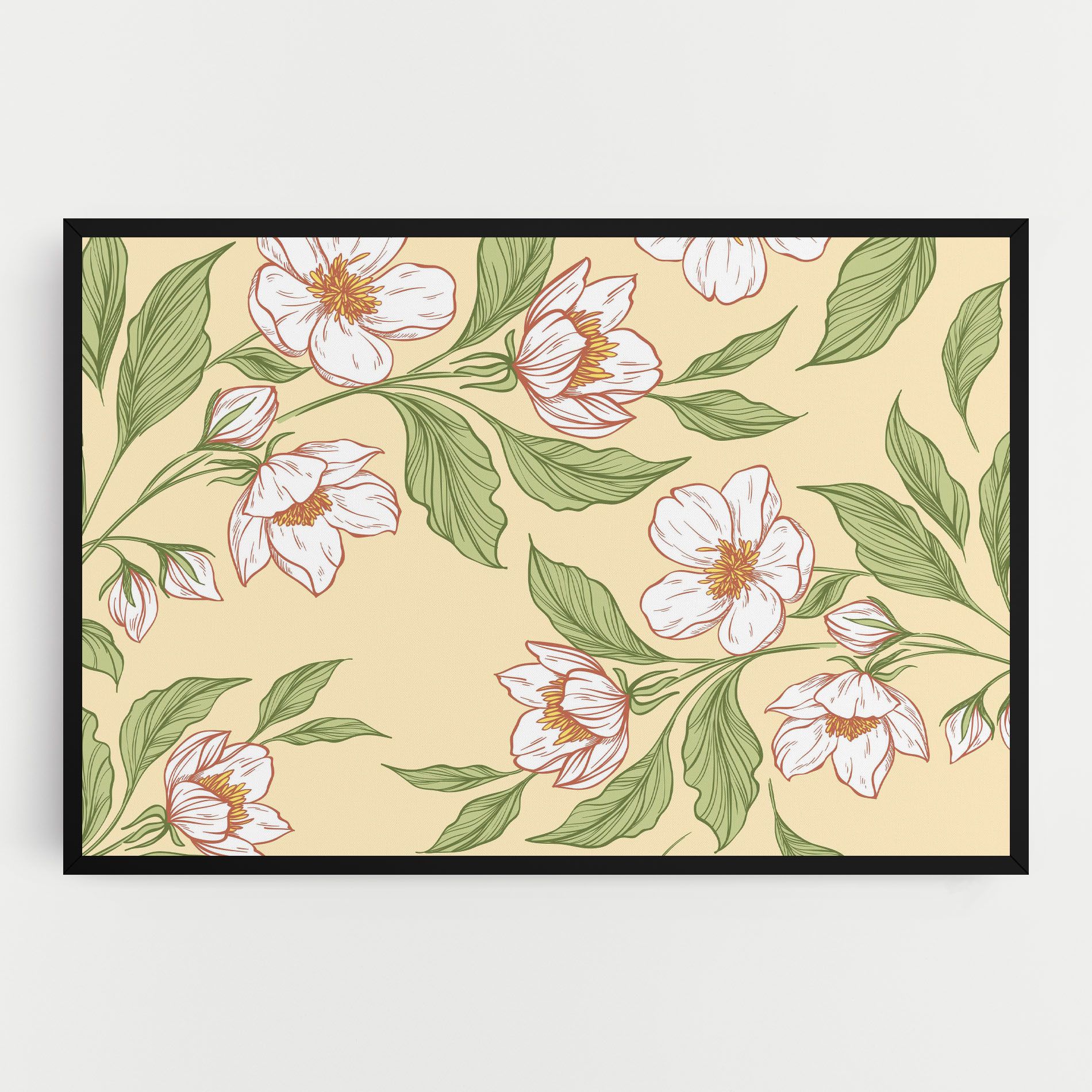 Cream Flower White mockup 0