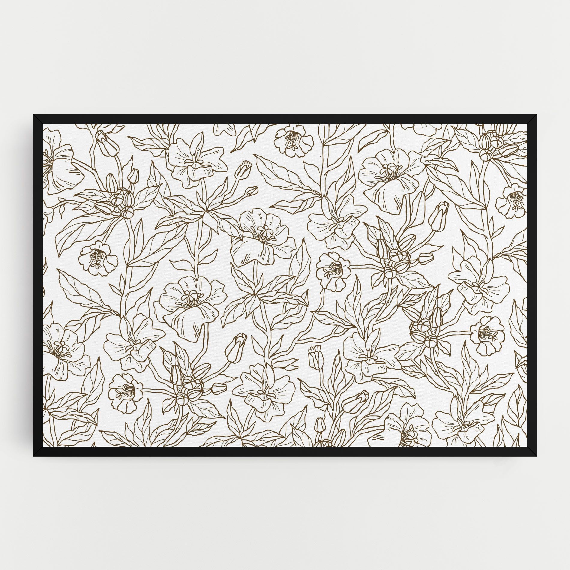 Cream Line Flowers mockup 0