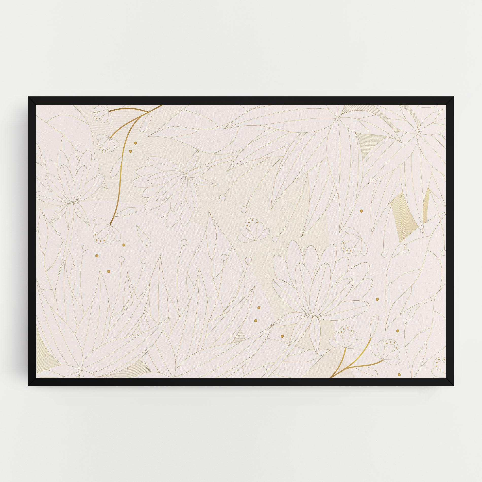 Leinwandbild Flower Cream Line mockup 0