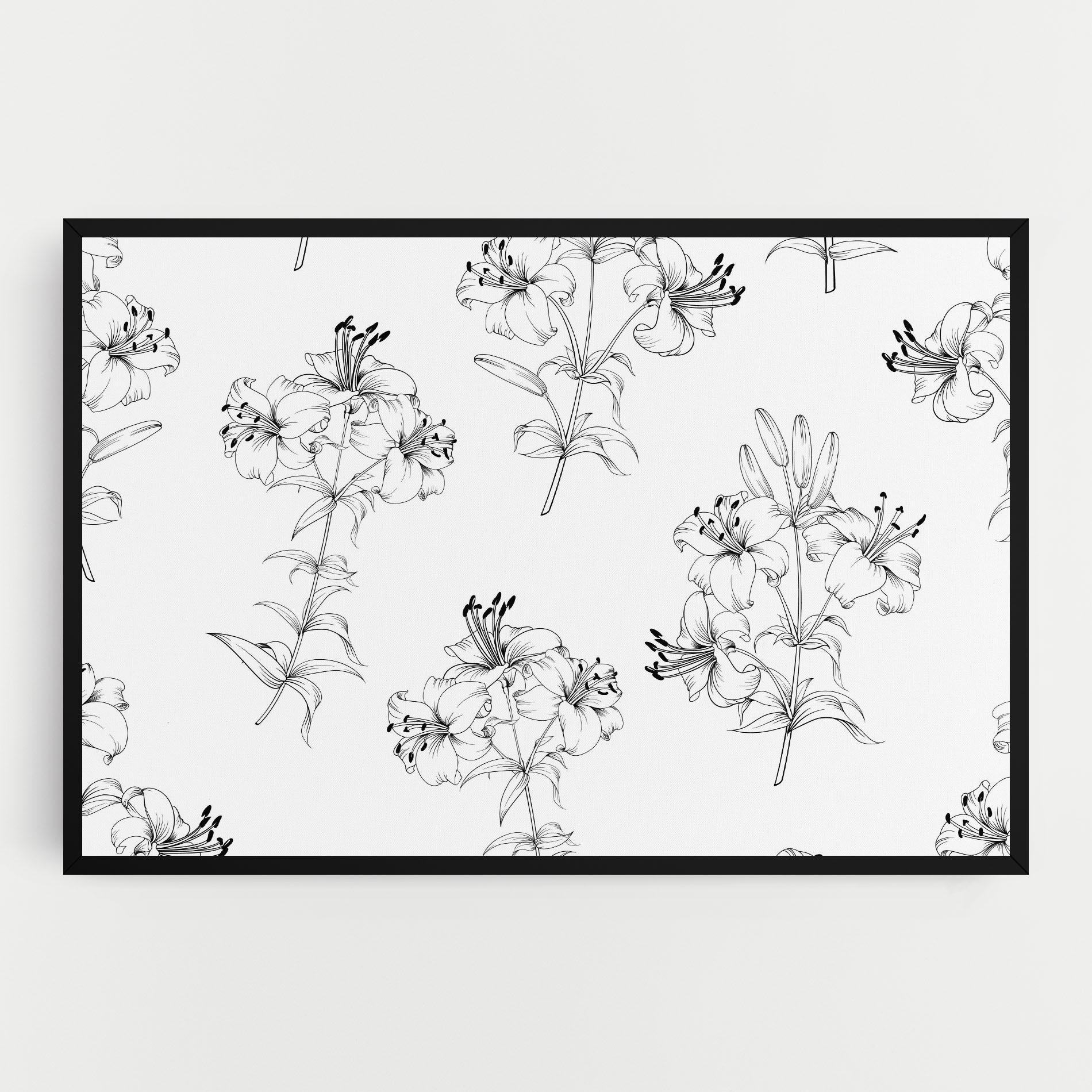 Leinwandbild Flower Pattern mockup 0