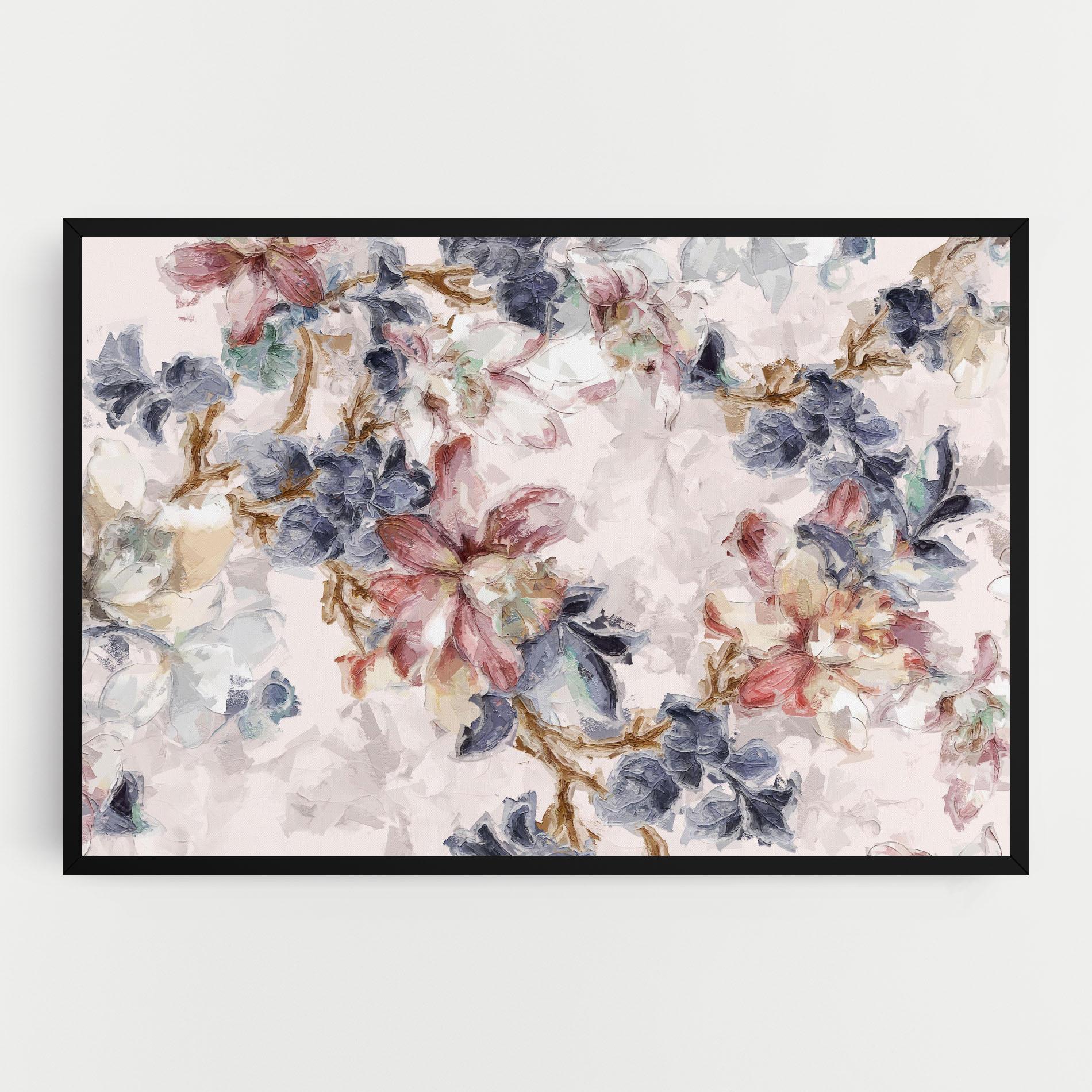 Leinwandbild Painted Flowers mockup 0