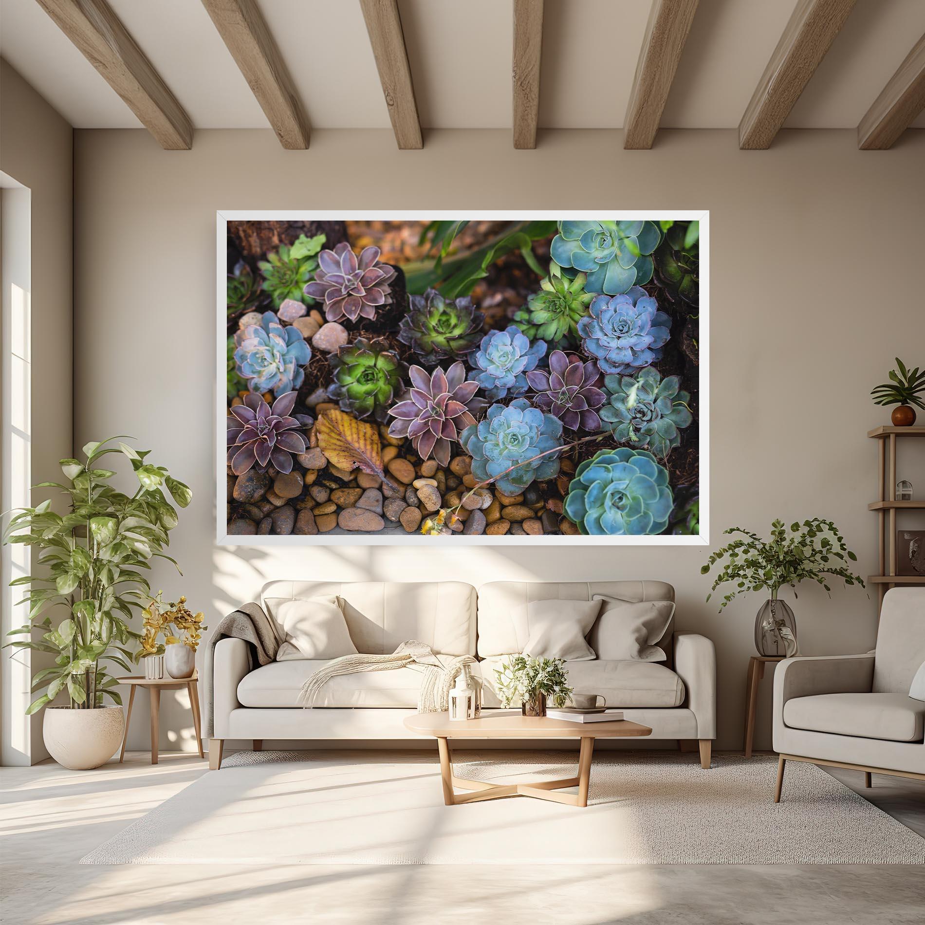 Leinwandbild Colorful Flowers mockup 6