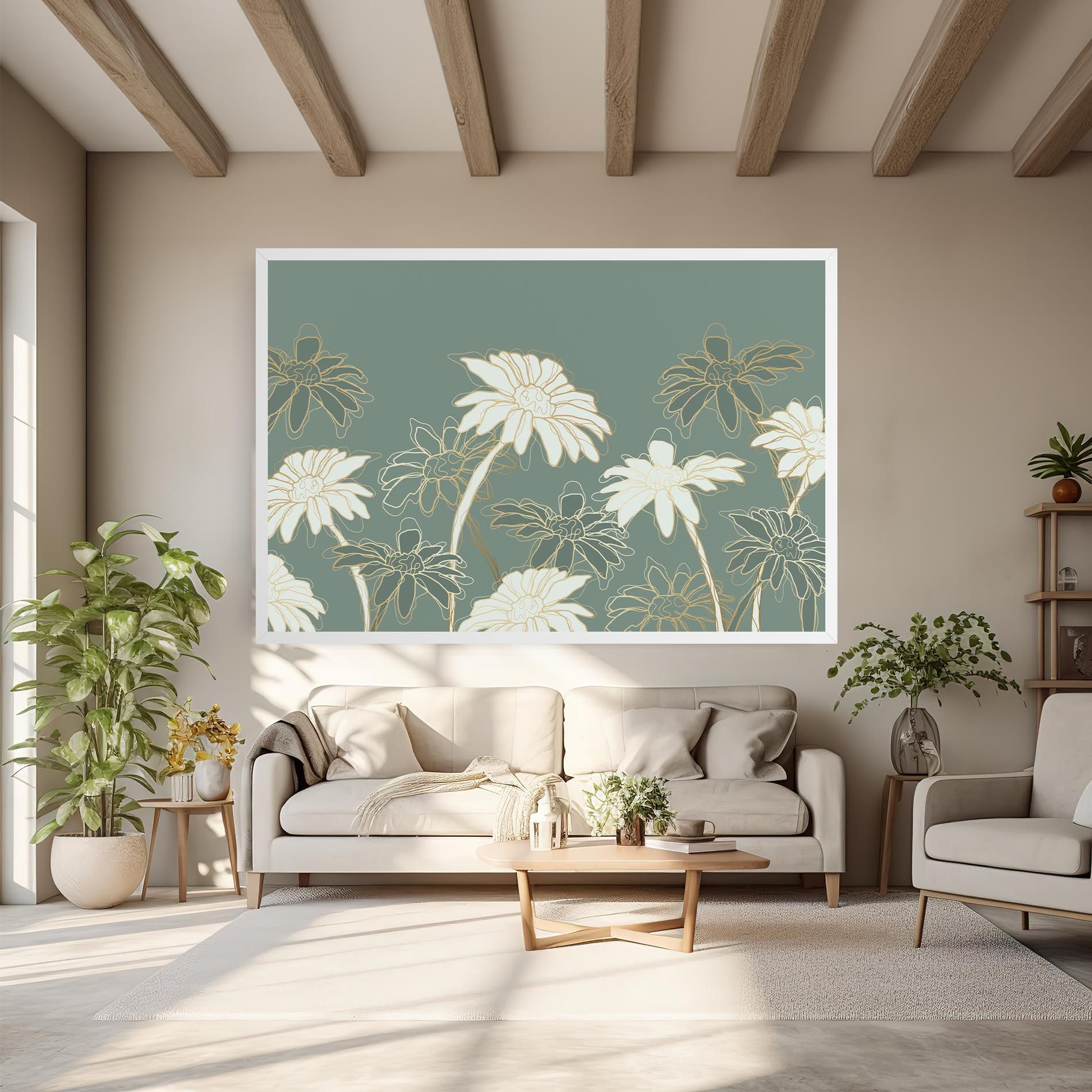 Gold Green Line mockup 6