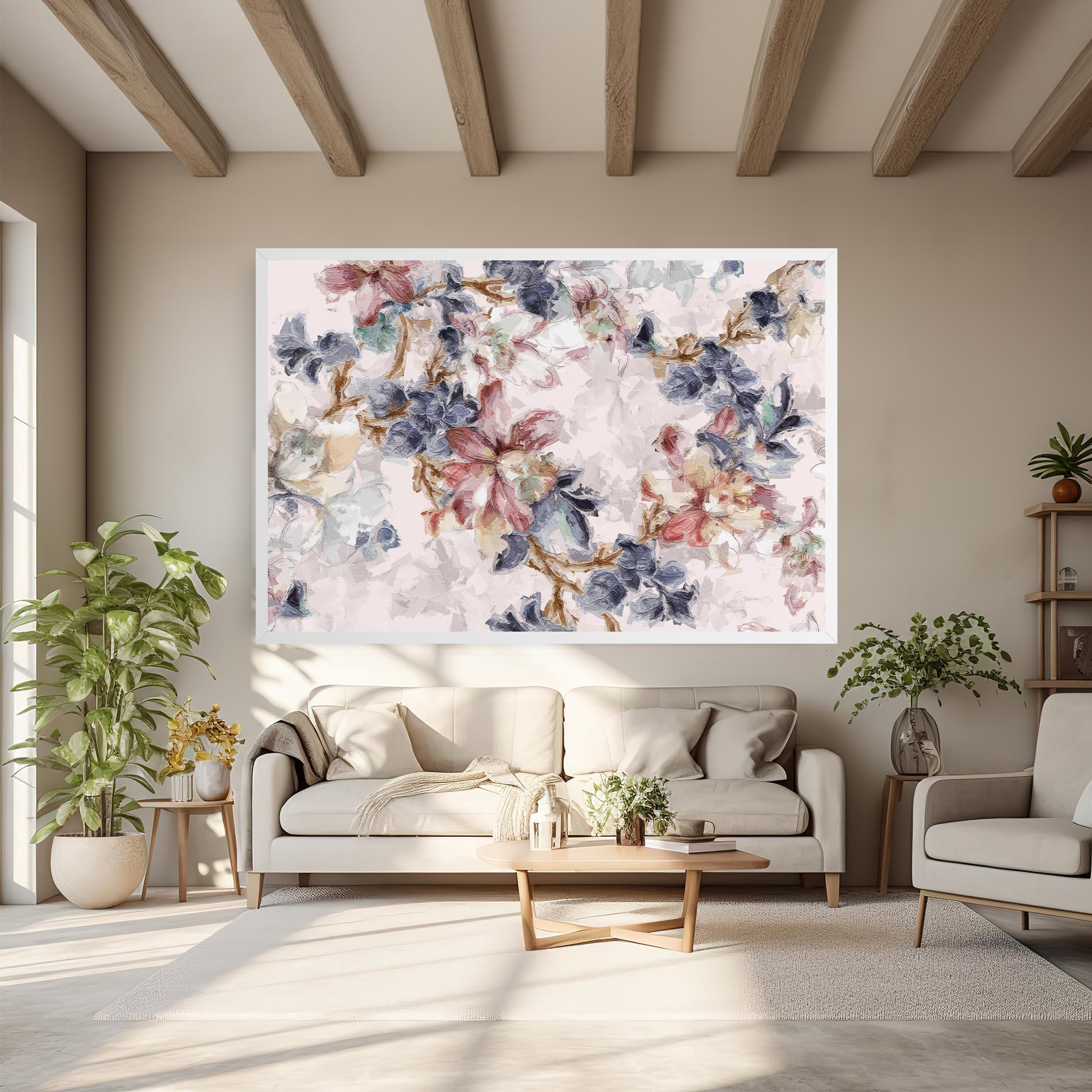 Leinwandbild Painted Flowers mockup 6
