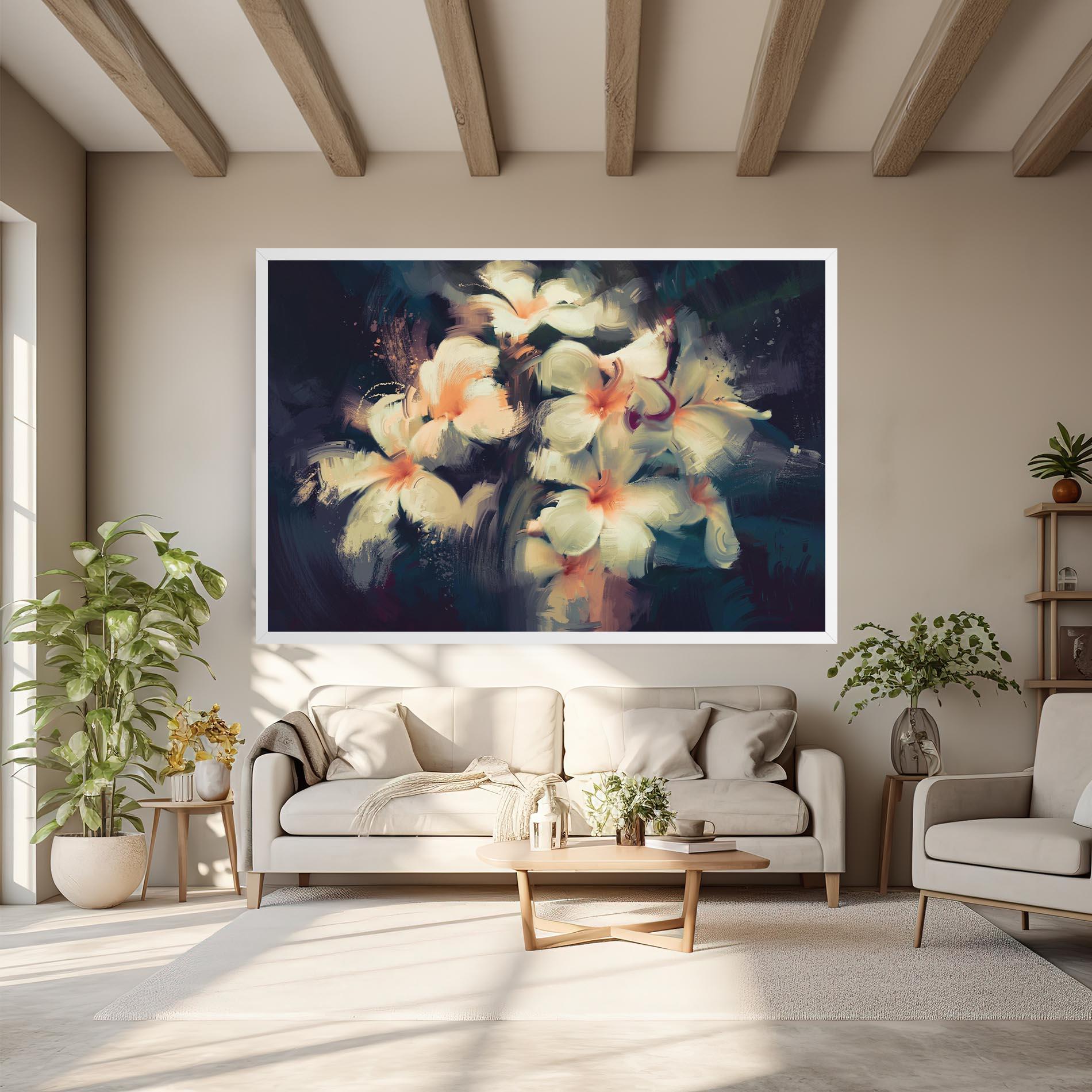 Leinwandbild White Lilys mockup 6