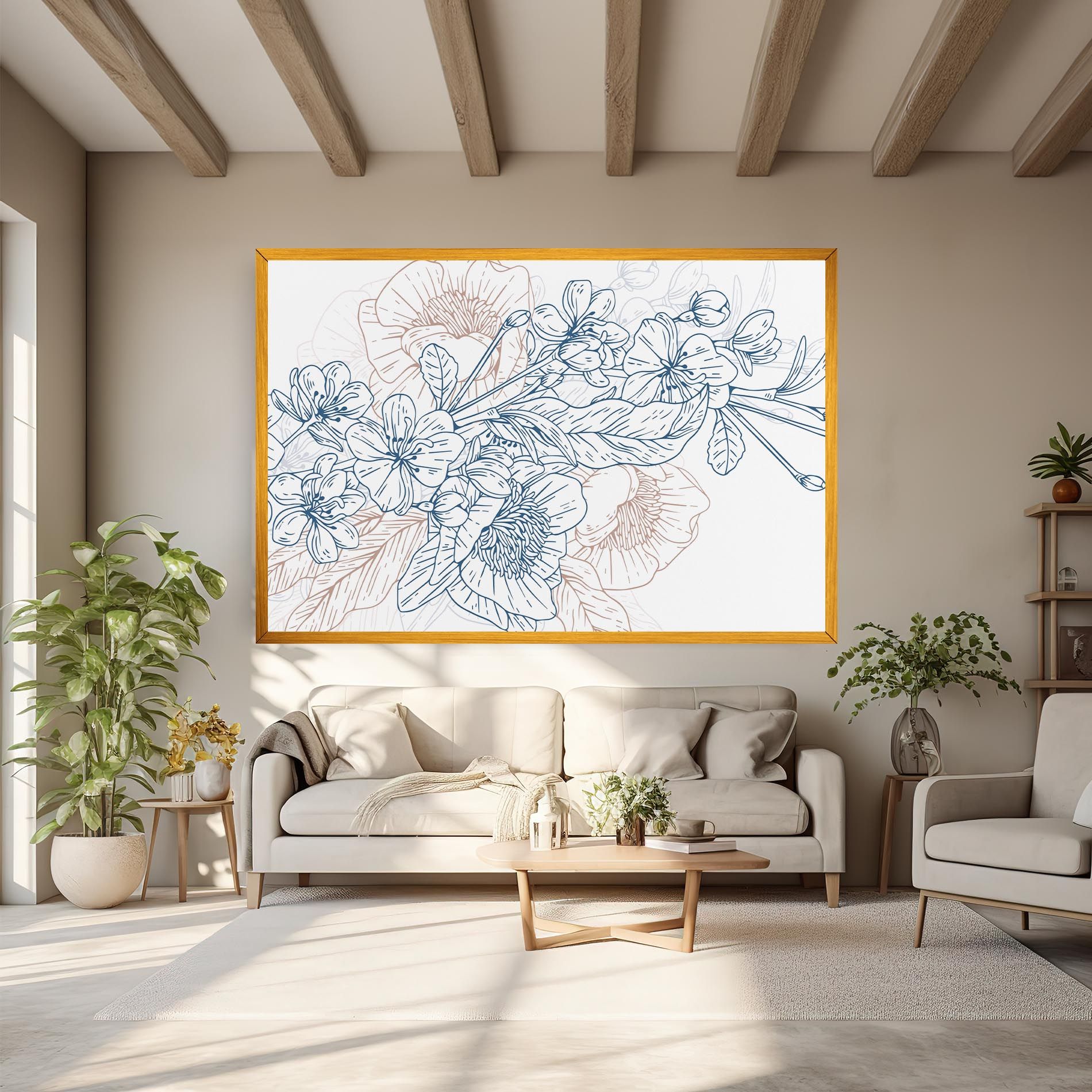 Blue Cream Line mockup 6